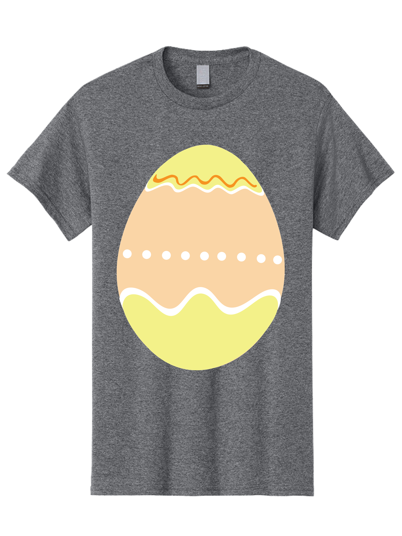 Decorated-Easter-Egg-2 Men'S Graphic Tee, 100% Cotton, Comfortable Casual Summer Wear, Machine Washable, Easter Egg, Decorated Egg, Spring Theme, Vibrant Colors, Wavy Lines, Dotted Pattern, Festive Design, Pastel Colors, Holiday Decoration, Aac633