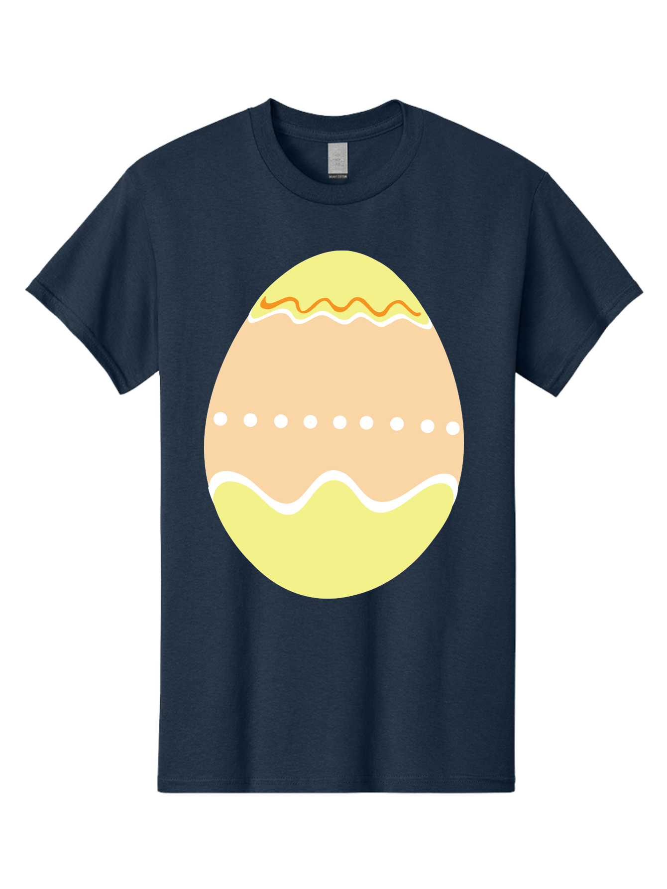 Decorated-Easter-Egg-2 Men'S Graphic Tee, 100% Cotton, Comfortable Casual Summer Wear, Machine Washable, Easter Egg, Decorated Egg, Spring Theme, Vibrant Colors, Wavy Lines, Dotted Pattern, Festive Design, Pastel Colors, Holiday Decoration, Aac633