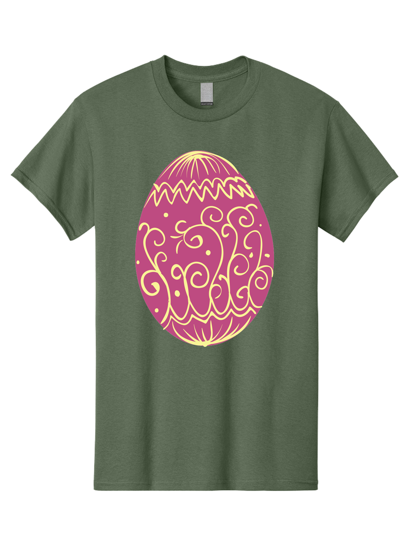 Decorated-Egg Men'S Graphic Tee, 100% Cotton, Comfortable Casual Summer Wear, Machine Washable, Decorated Easter Egg, Purple And Gold, Intricate Designs, Swirling Patterns, Festive Colors, Easter Celebration, Spring Decoration, Ornate Egg Aac635