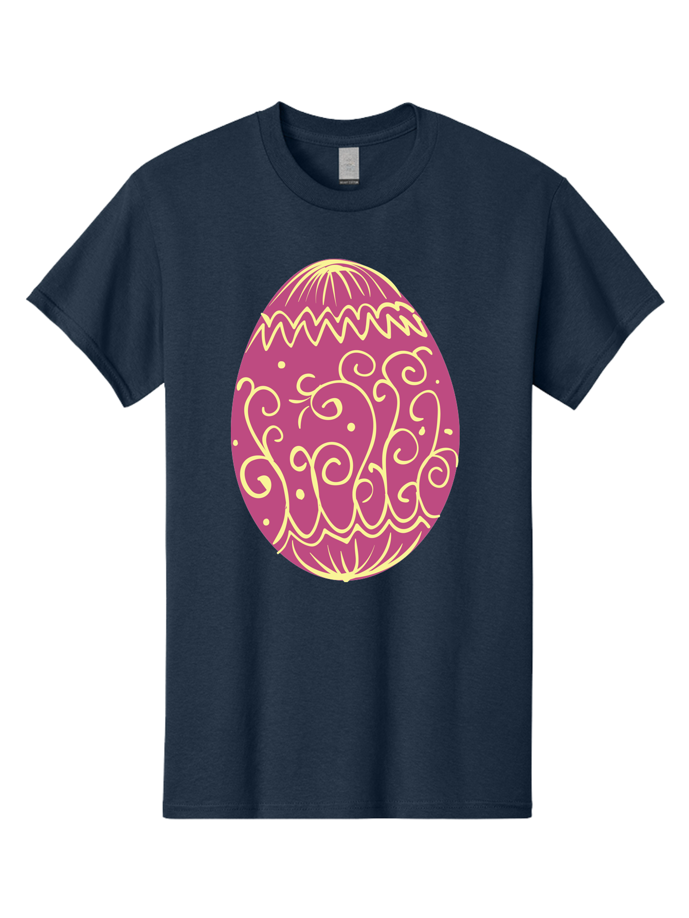 Decorated-Egg Men'S Graphic Tee, 100% Cotton, Comfortable Casual Summer Wear, Machine Washable, Decorated Easter Egg, Purple And Gold, Intricate Designs, Swirling Patterns, Festive Colors, Easter Celebration, Spring Decoration, Ornate Egg Aac635