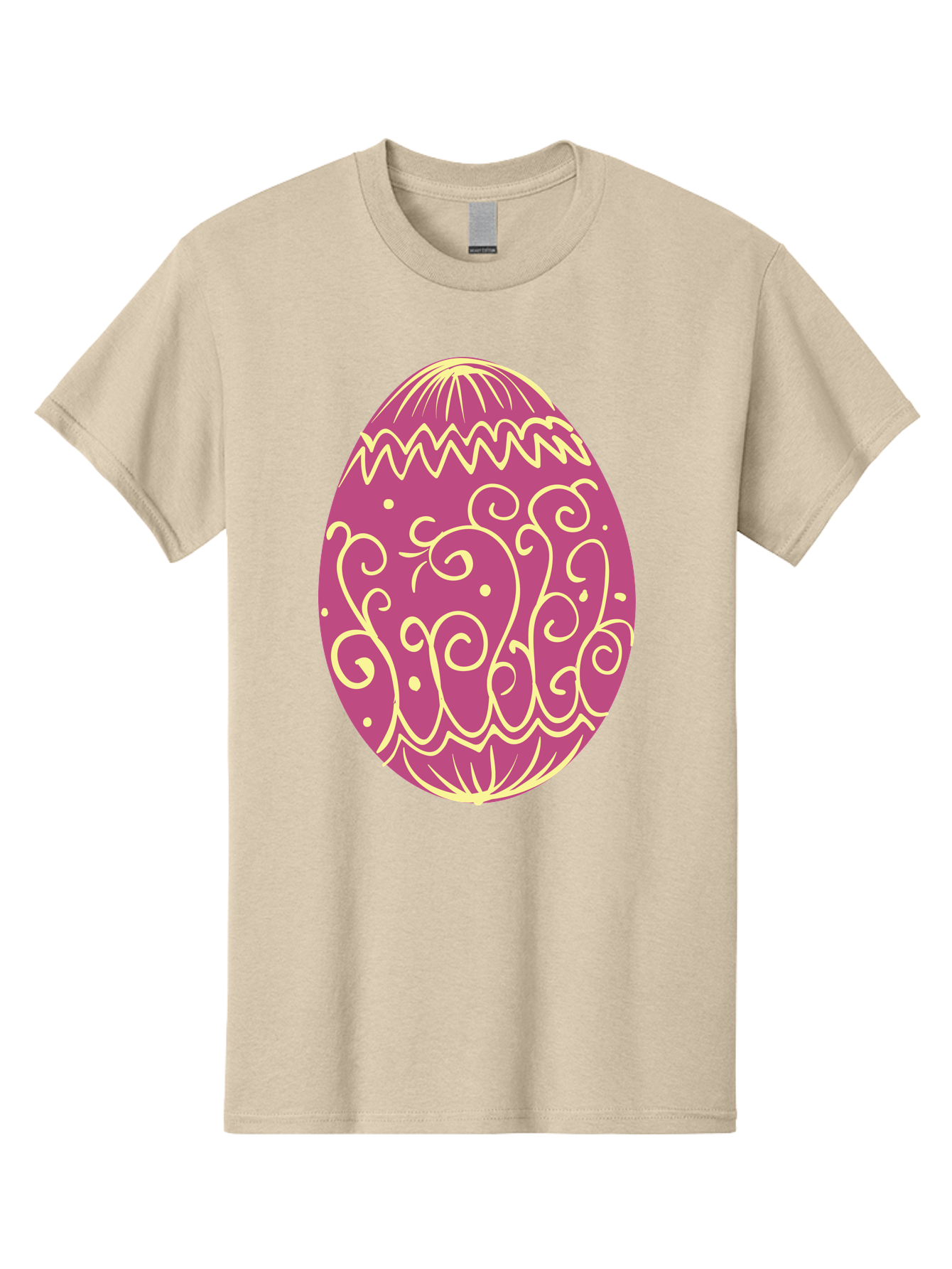 Decorated-Egg Men'S Graphic Tee, 100% Cotton, Comfortable Casual Summer Wear, Machine Washable, Decorated Easter Egg, Purple And Gold, Intricate Designs, Swirling Patterns, Festive Colors, Easter Celebration, Spring Decoration, Ornate Egg Aac635