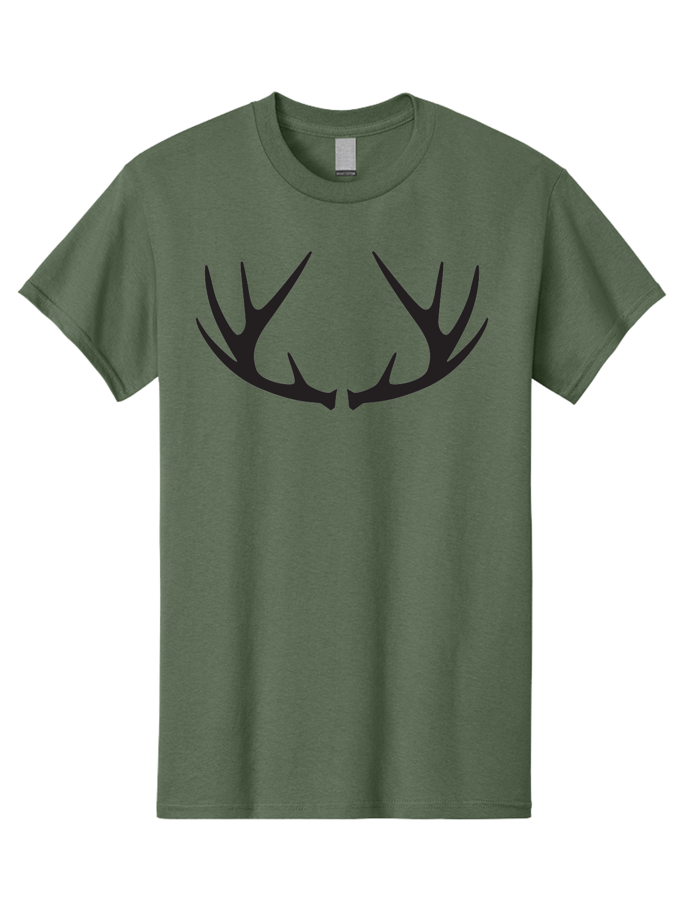Deer-Antlers-1 Men'S Graphic Tee, 100% Cotton, Comfortable Casual Summer Wear, Machine Washable, Deer Antlers, Hunting, Wildlife, Outdoor Gear, Hunting Trophies, Animal Silhouettes, Forest Life Aac638