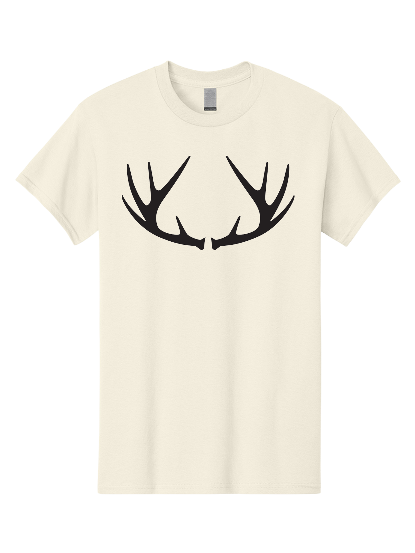 Deer-Antlers-1 Men'S Graphic Tee, 100% Cotton, Comfortable Casual Summer Wear, Machine Washable, Deer Antlers, Hunting, Wildlife, Outdoor Gear, Hunting Trophies, Animal Silhouettes, Forest Life Aac638