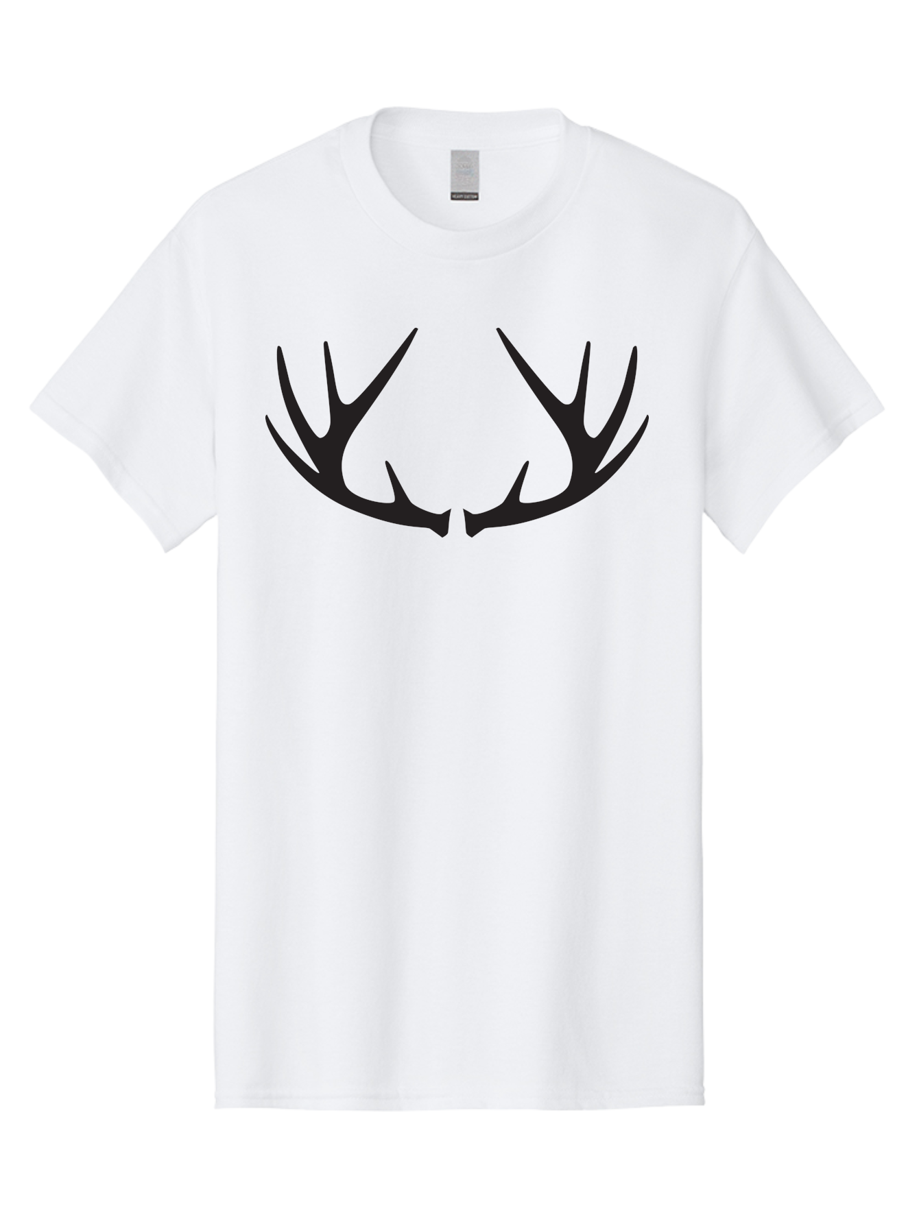 Deer-Antlers-1 Men'S Graphic Tee, 100% Cotton, Comfortable Casual Summer Wear, Machine Washable, Deer Antlers, Hunting, Wildlife, Outdoor Gear, Hunting Trophies, Animal Silhouettes, Forest Life Aac638