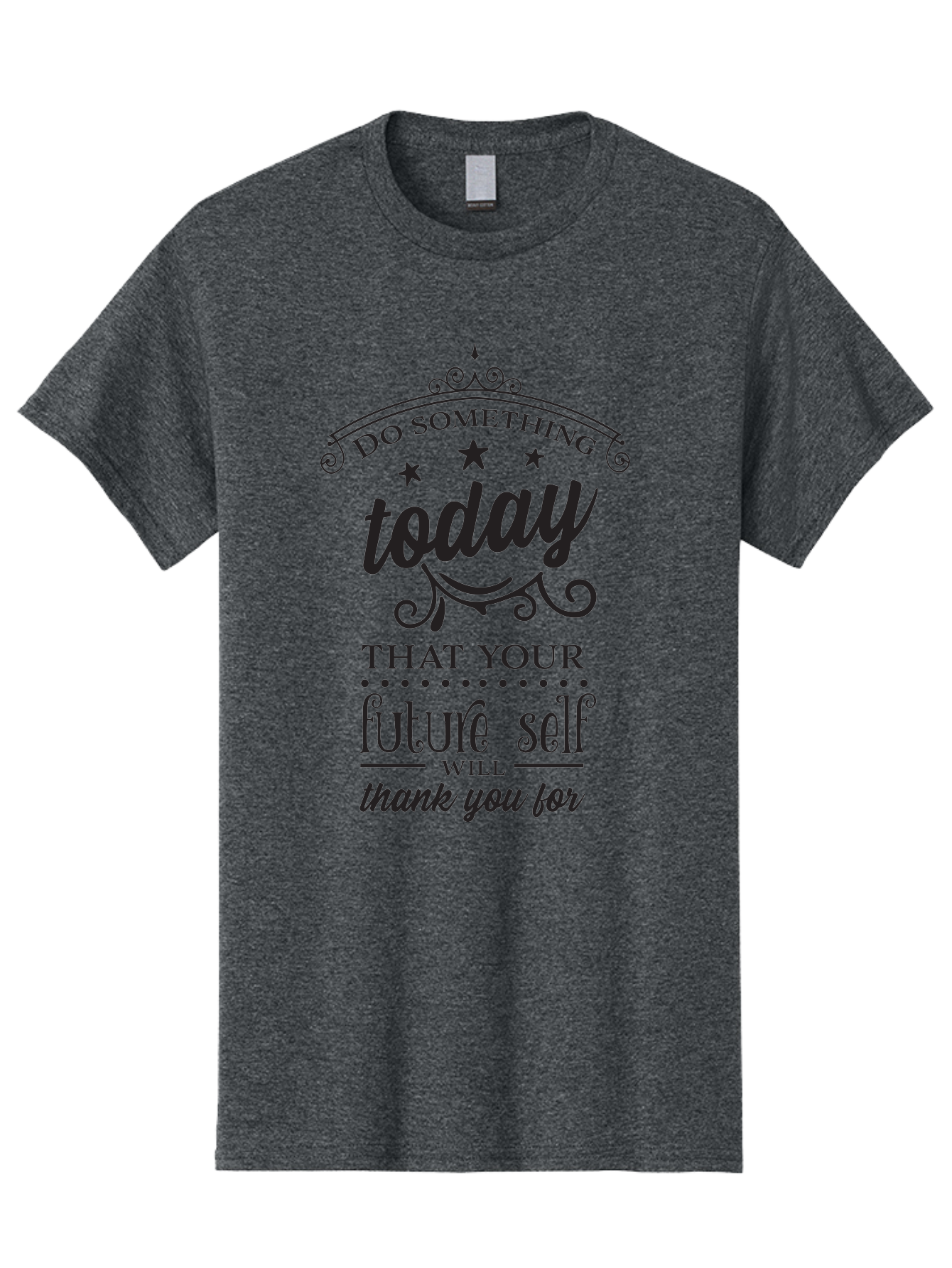 Do-Something-Today Men'S Graphic Tee, 100% Cotton, Comfortable Casual Summer Wear, Machine Washable, Motivational Quote, Inspirational Message, Future Self, Success Mindset, Productivity Tips, Goal Achievement, Personal Growth Aac651