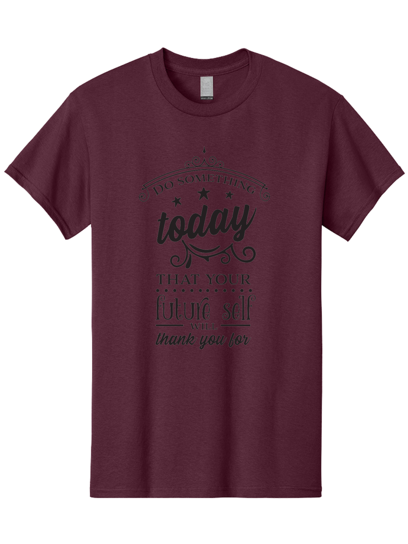 Do-Something-Today Men'S Graphic Tee, 100% Cotton, Comfortable Casual Summer Wear, Machine Washable, Motivational Quote, Inspirational Message, Future Self, Success Mindset, Productivity Tips, Goal Achievement, Personal Growth Aac651
