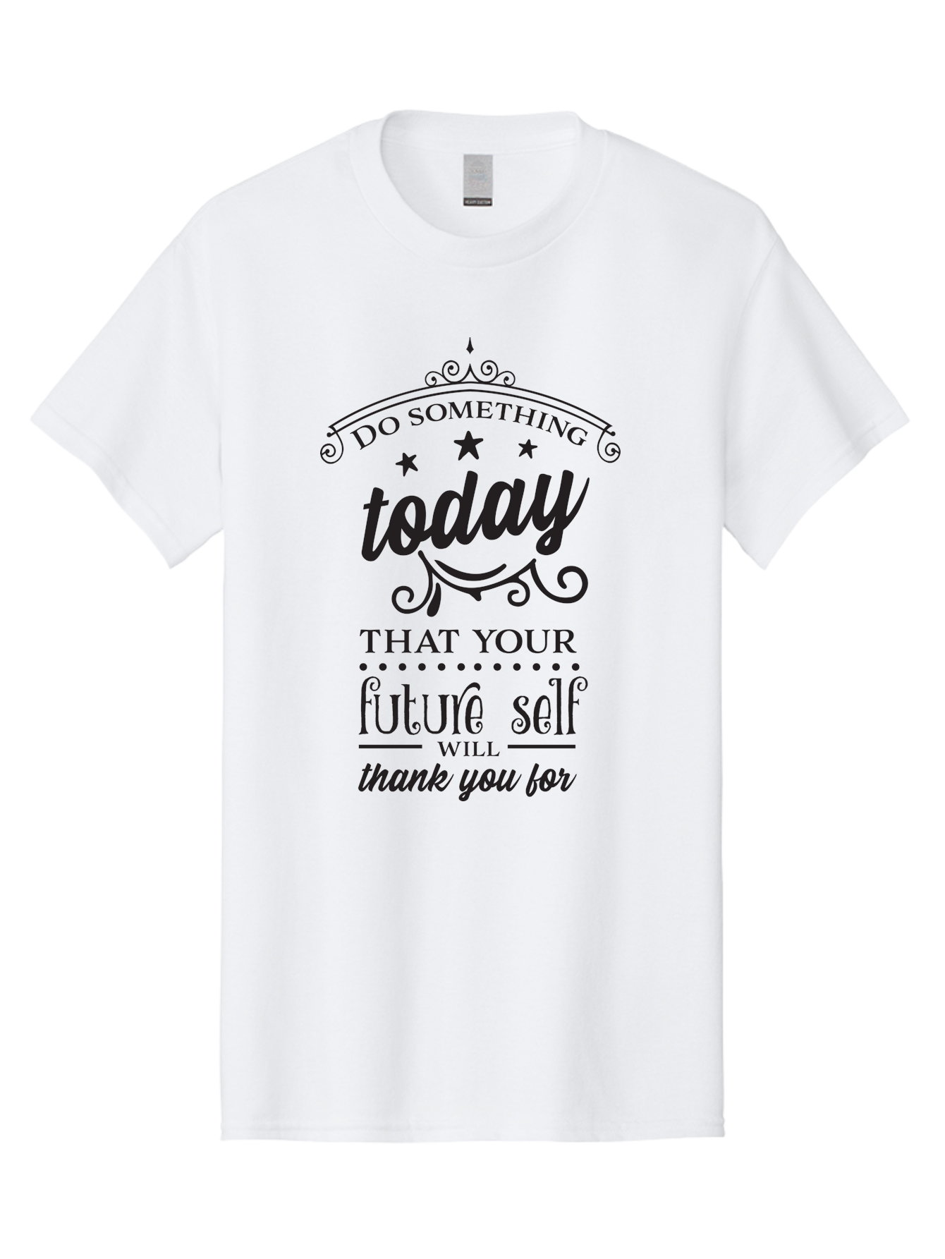 Do-Something-Today Men'S Graphic Tee, 100% Cotton, Comfortable Casual Summer Wear, Machine Washable, Motivational Quote, Inspirational Message, Future Self, Success Mindset, Productivity Tips, Goal Achievement, Personal Growth Aac651