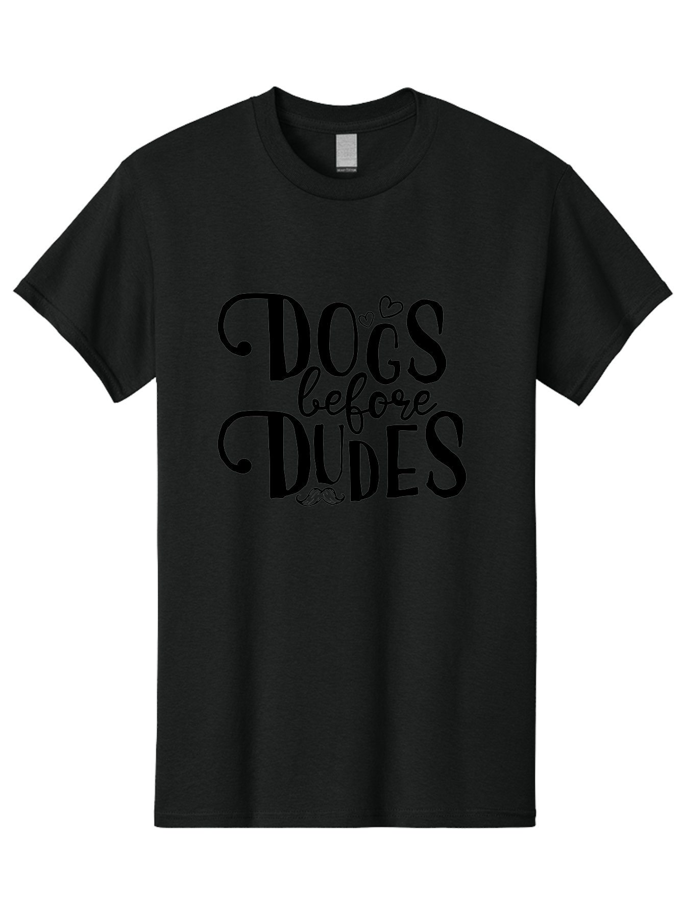 Dogs-Before-Dudes Men'S Graphic Tee, 100% Cotton, Comfortable Casual Summer Wear, Machine Washable, Dog Lovers, Fun Quotes, Quirky Sayings, Puppy Love, Funny Phrases, Dog Mom, Dog Dad, Pet Owners Aac652