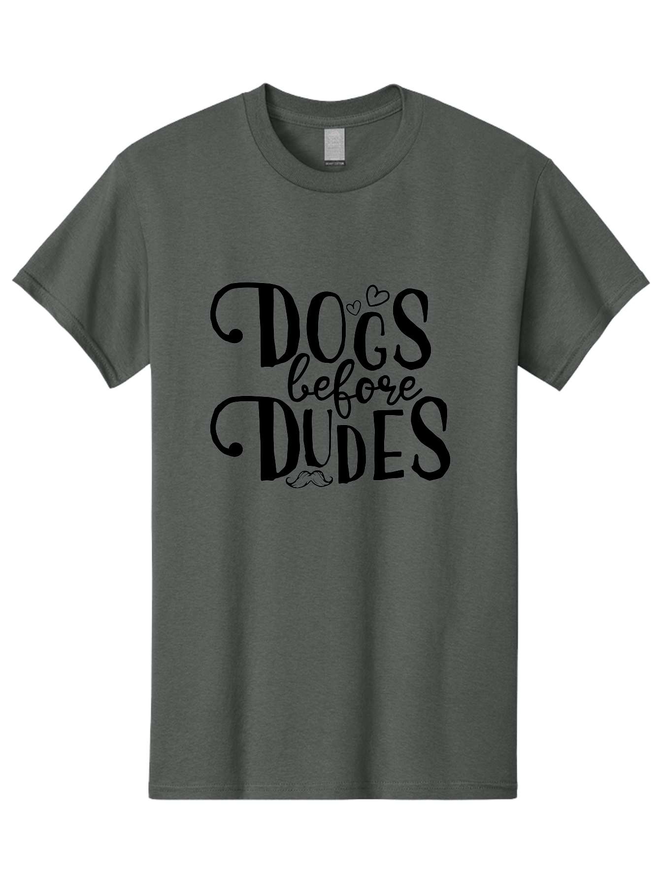 Dogs-Before-Dudes Men'S Graphic Tee, 100% Cotton, Comfortable Casual Summer Wear, Machine Washable, Dog Lovers, Fun Quotes, Quirky Sayings, Puppy Love, Funny Phrases, Dog Mom, Dog Dad, Pet Owners Aac652