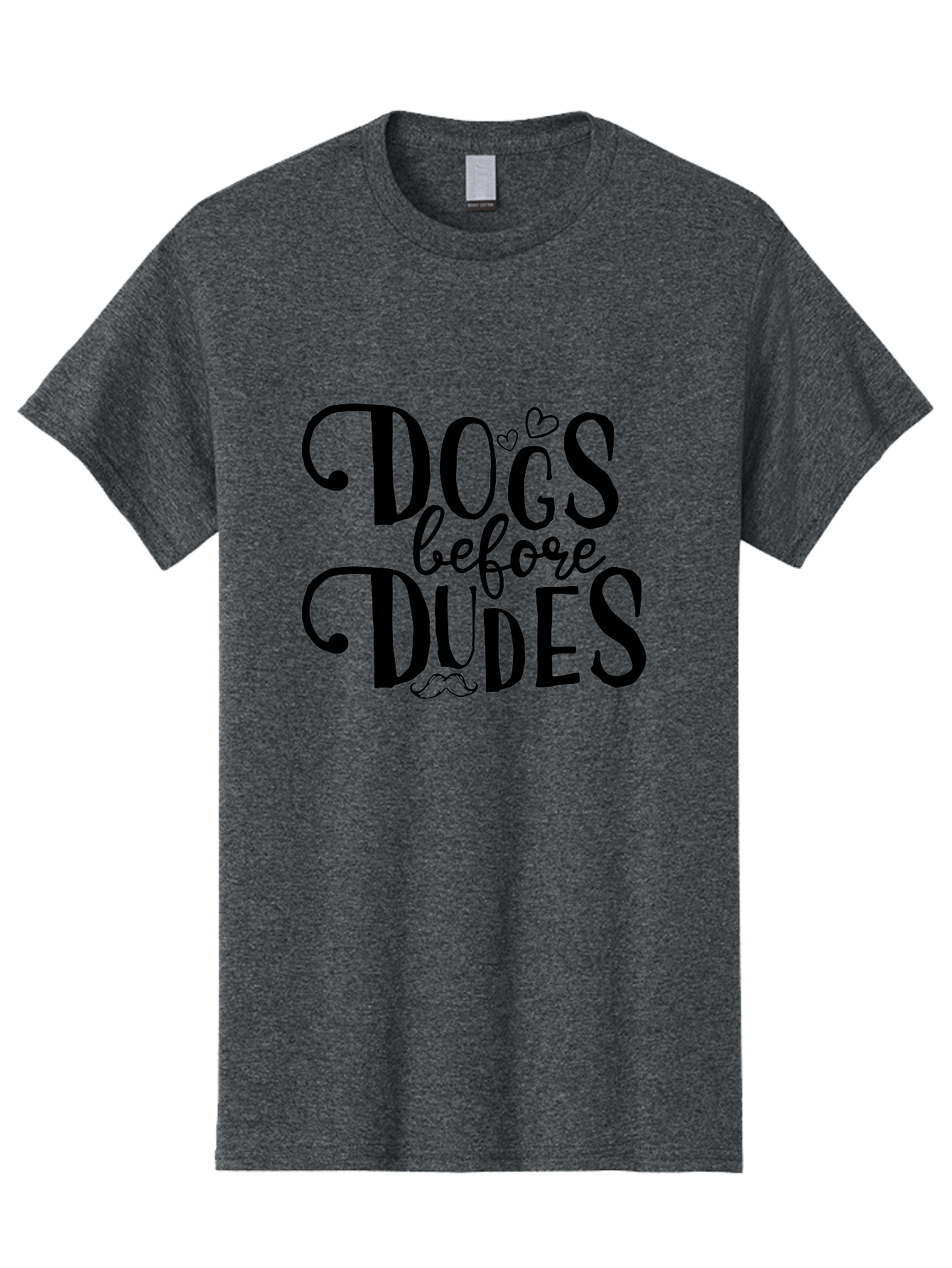 Dogs-Before-Dudes Men'S Graphic Tee, 100% Cotton, Comfortable Casual Summer Wear, Machine Washable, Dog Lovers, Fun Quotes, Quirky Sayings, Puppy Love, Funny Phrases, Dog Mom, Dog Dad, Pet Owners Aac652