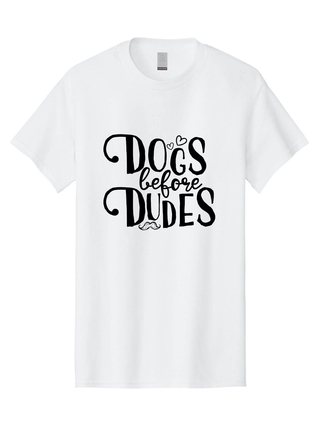 Dogs-Before-Dudes Men'S Graphic Tee, 100% Cotton, Comfortable Casual Summer Wear, Machine Washable, Dog Lovers, Fun Quotes, Quirky Sayings, Puppy Love, Funny Phrases, Dog Mom, Dog Dad, Pet Owners Aac652