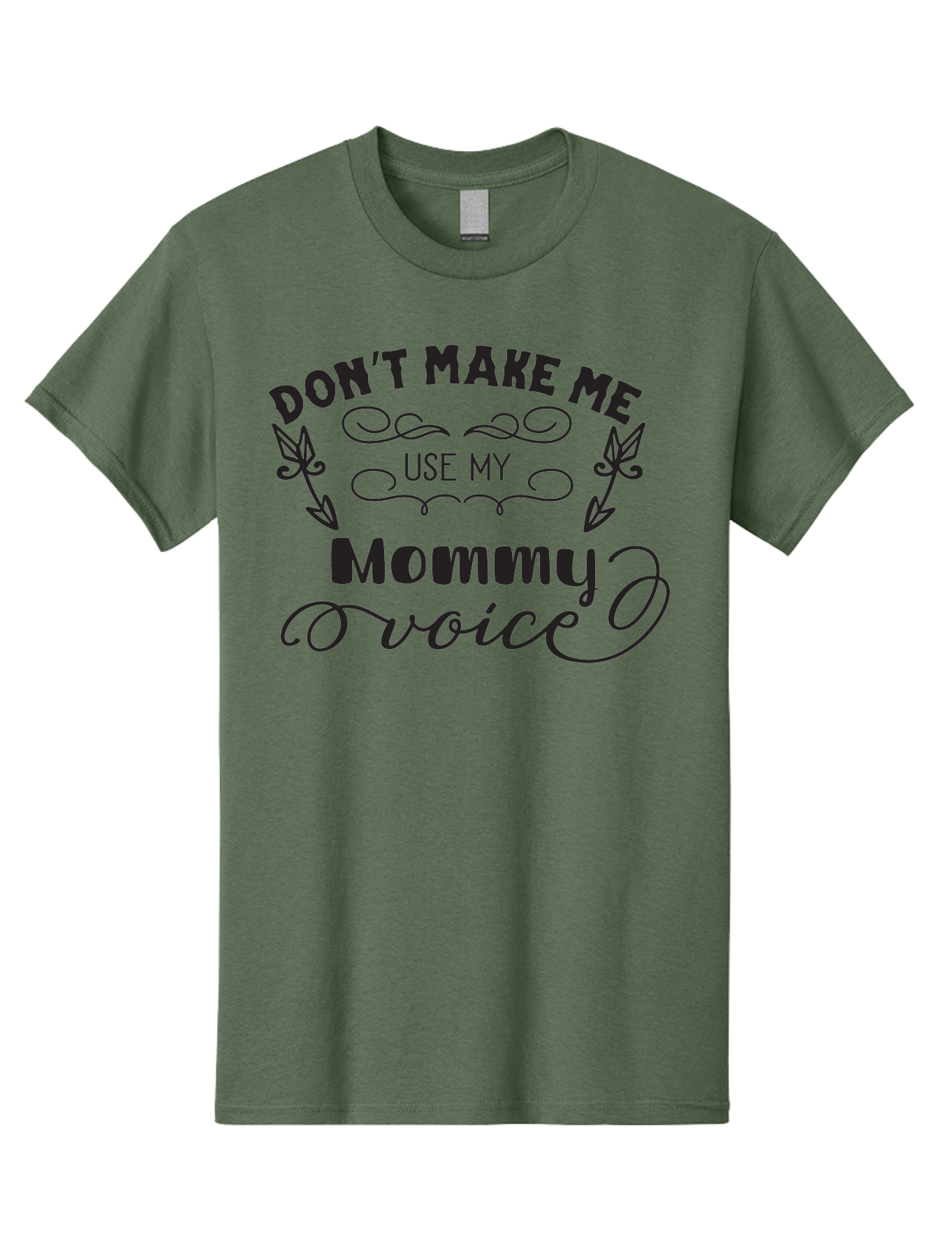 Don-T-Make-Me-Use-My-Mommy-Voice Men'S Graphic Tee, 100% Cotton, Comfortable Casual Summer Wear, Machine Washable, Funny Parenting Quote, Mommy Voice Warning, Humorous Motherhood, Parenting Humor, Mom Life, Snarky Quotes, Sassy Mom Quotes, Aac656