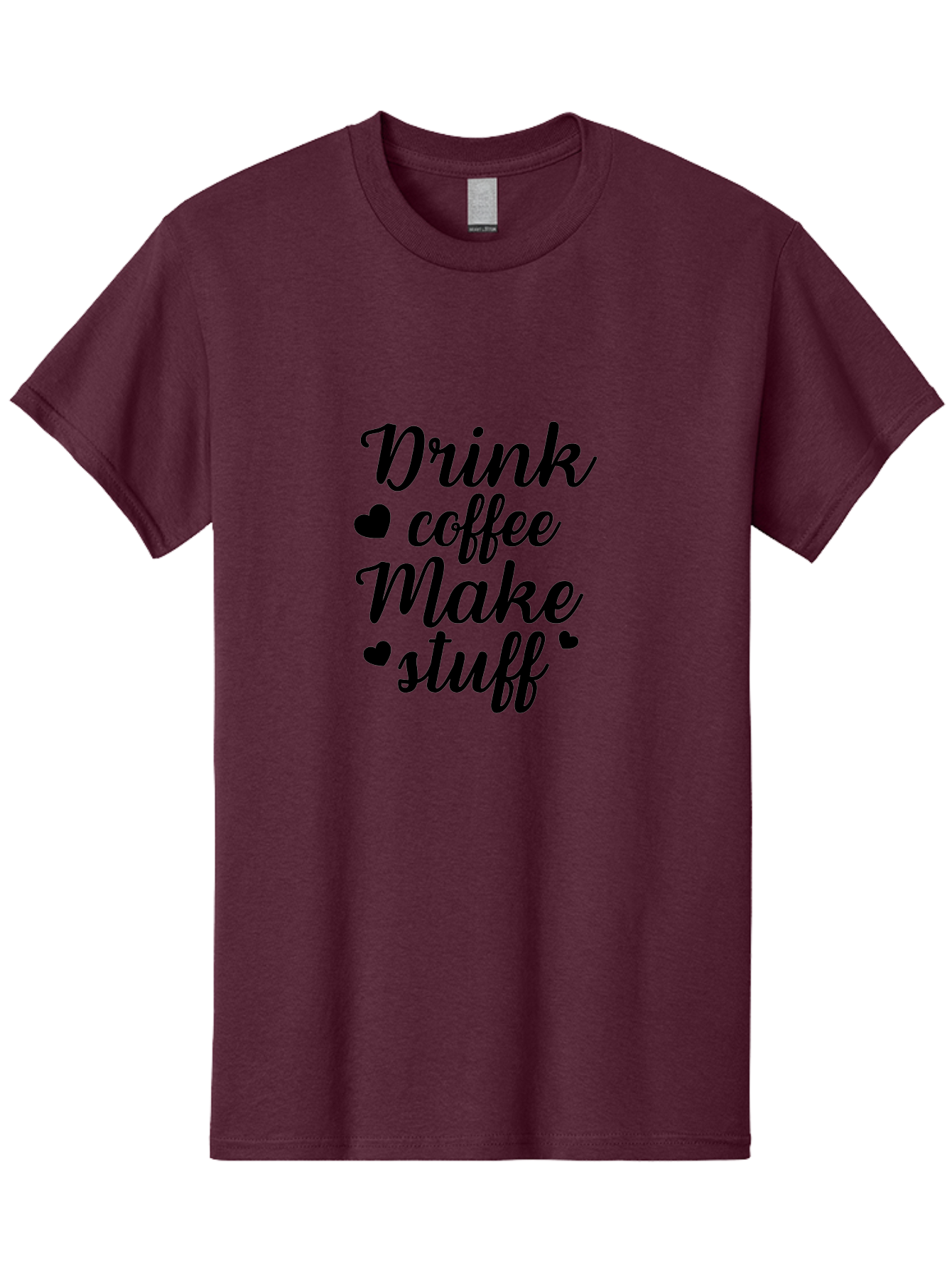 Drink-Coffee-Make-Stuff Men'S Graphic Tee, 100% Cotton, Comfortable Casual Summer Wear, Machine Washable, Coffee Lover, Coffee Quote, Caffeine Motivation, Productivity Mantra, Coffee Culture, Inspirational Quote, Coffee Art, Typography Design Aac661