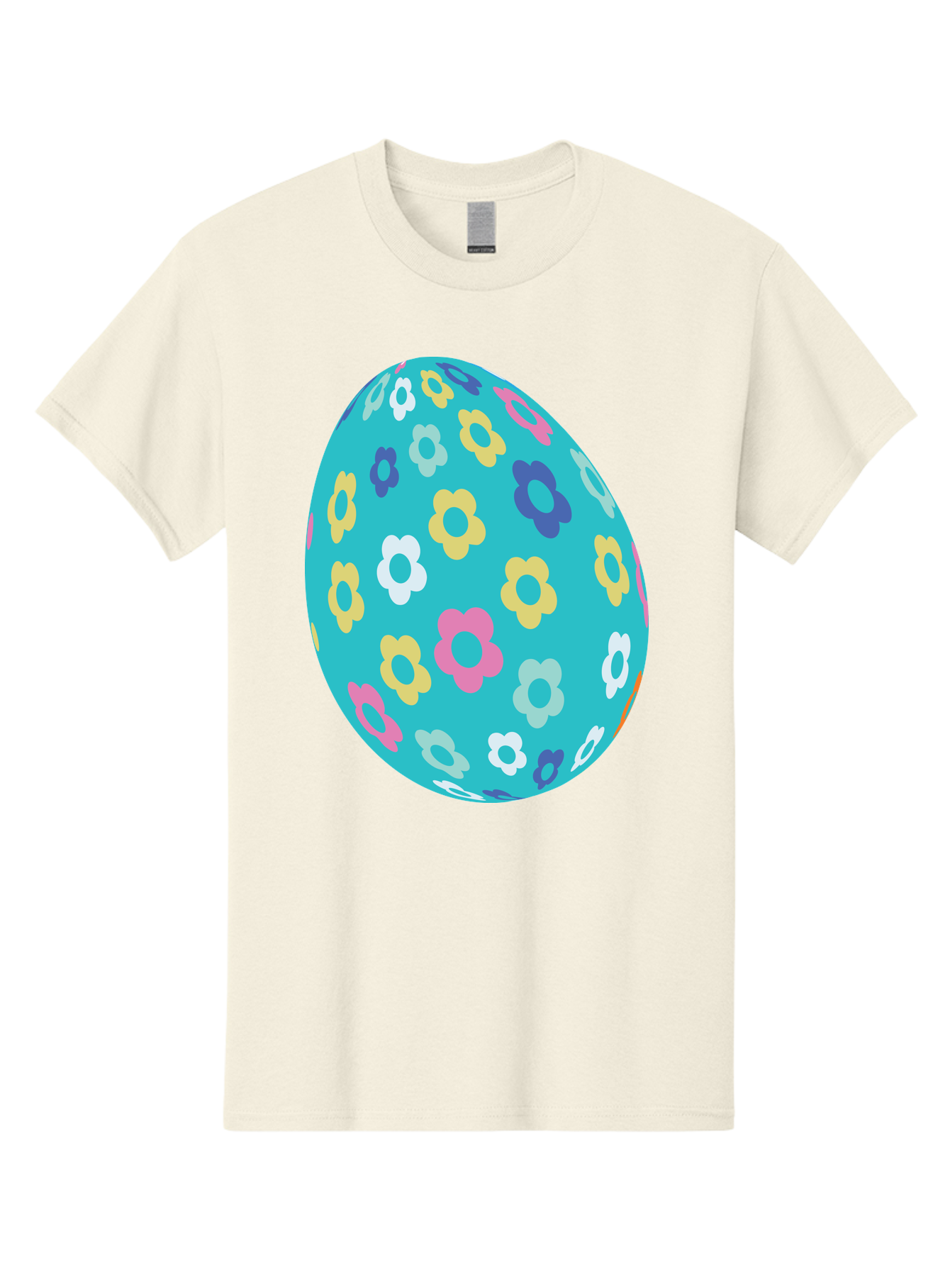 Easter-Egg-Flowers Men'S Graphic Tee, 100% Cotton, Comfortable Casual Summer Wear, Machine Washable, Easter Egg Decoration, Floral Pattern, Colorful Flowers, Pastel Colors, Spring Theme, Easter Celebration, Festive Design, Decorative Egg, Aac675