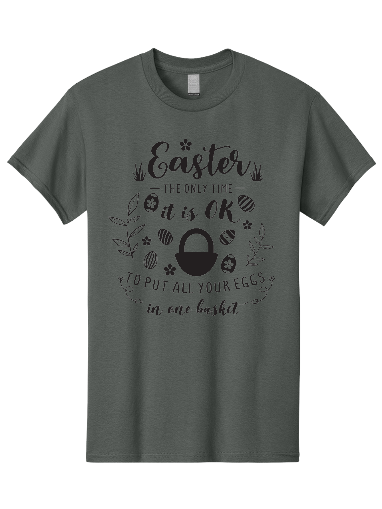 Easter-Eggs Men'S Graphic Tee, 100% Cotton, Comfortable Casual Summer Wear, Machine Washable, Easter Eggs, Egg Basket, Easter Basket, Egg Hunt, Spring Flowers, Easter Quote, Funny Easter, Easter Humor, Egg Decoration Aac677