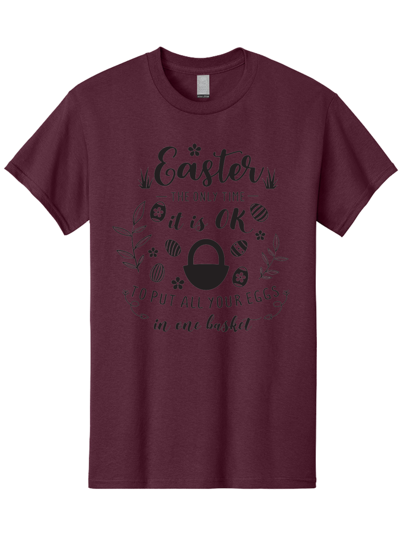 Easter-Eggs Men'S Graphic Tee, 100% Cotton, Comfortable Casual Summer Wear, Machine Washable, Easter Eggs, Egg Basket, Easter Basket, Egg Hunt, Spring Flowers, Easter Quote, Funny Easter, Easter Humor, Egg Decoration Aac677