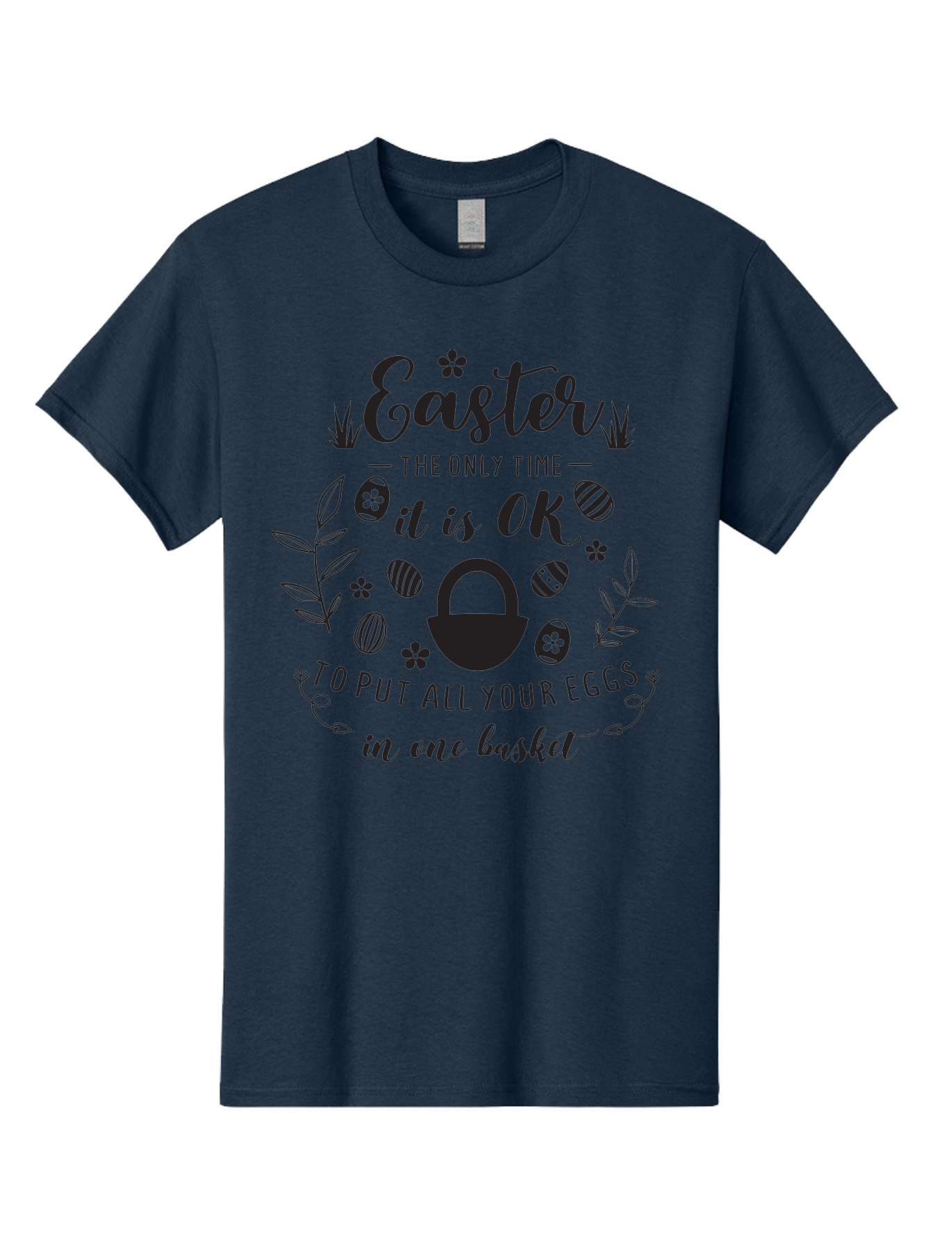 Easter-Eggs Men'S Graphic Tee, 100% Cotton, Comfortable Casual Summer Wear, Machine Washable, Easter Eggs, Egg Basket, Easter Basket, Egg Hunt, Spring Flowers, Easter Quote, Funny Easter, Easter Humor, Egg Decoration Aac677