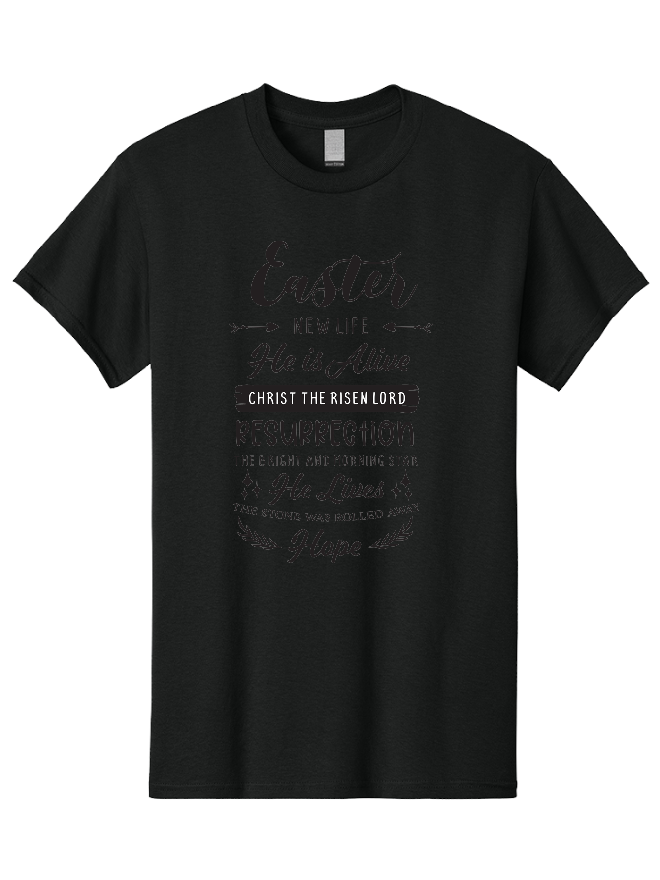 Easter Men'S Graphic Tee, 100% Cotton, Comfortable Casual Summer Wear, Machine Washable, Easter Message, He Is Alive, Christ The Risen Lord, Resurrection, New Life, Hope, Christian Faith, Biblical Scripture, Inspirational Quote, Aac678