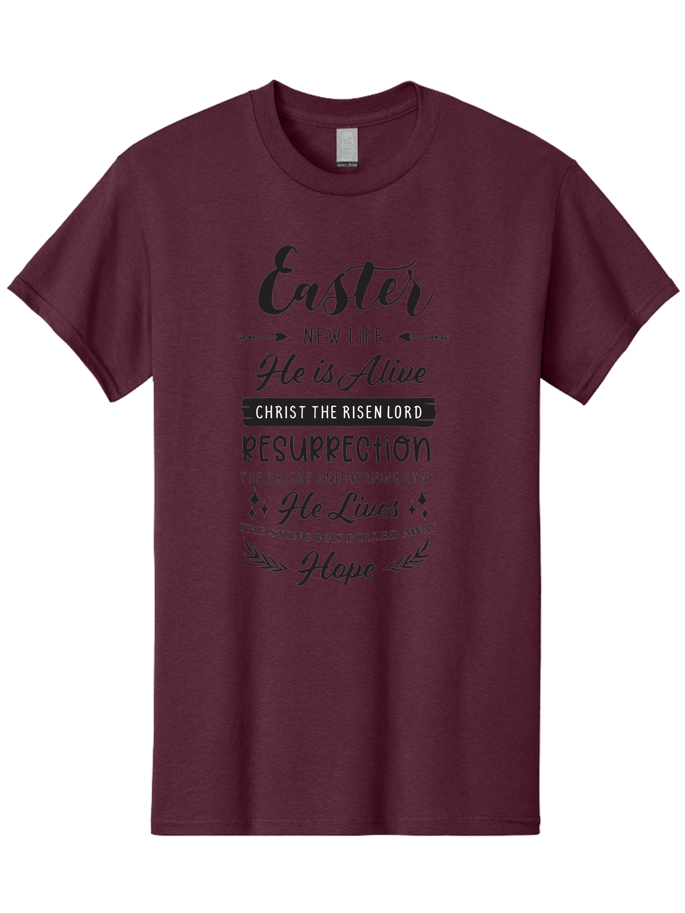 Easter Men'S Graphic Tee, 100% Cotton, Comfortable Casual Summer Wear, Machine Washable, Easter Message, He Is Alive, Christ The Risen Lord, Resurrection, New Life, Hope, Christian Faith, Biblical Scripture, Inspirational Quote, Aac678