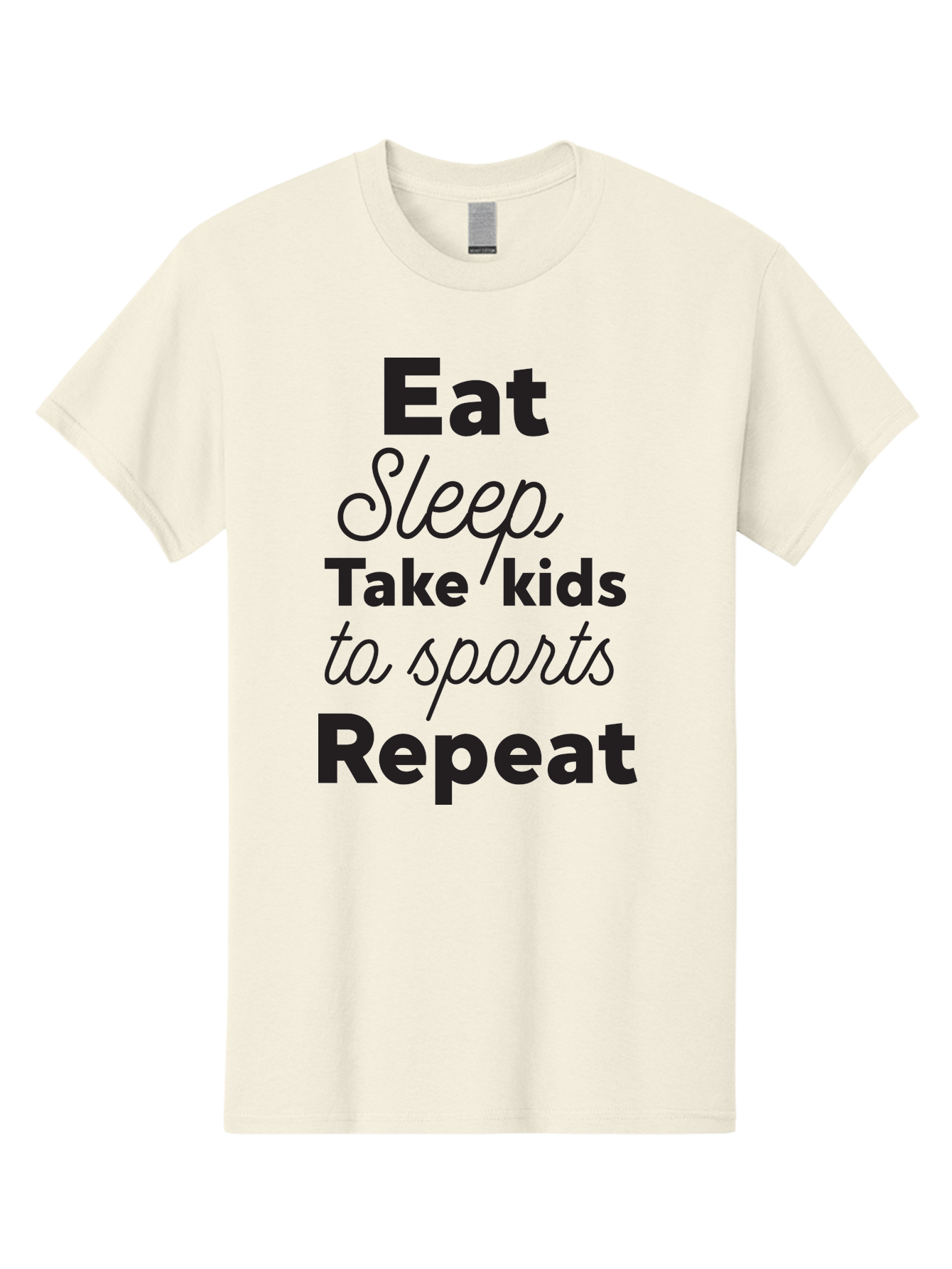 Eat-Sleep-Take-Kids-To-Sports-Repeat Men'S Graphic Tee, 100% Cotton, Comfortable Casual Summer Wear, Machine Washable, Busy Parents, Parenting Life, Family Activities, Kids Sports, Daily Routine, Parenting Humor, Eat Sleep Repeat Aac682