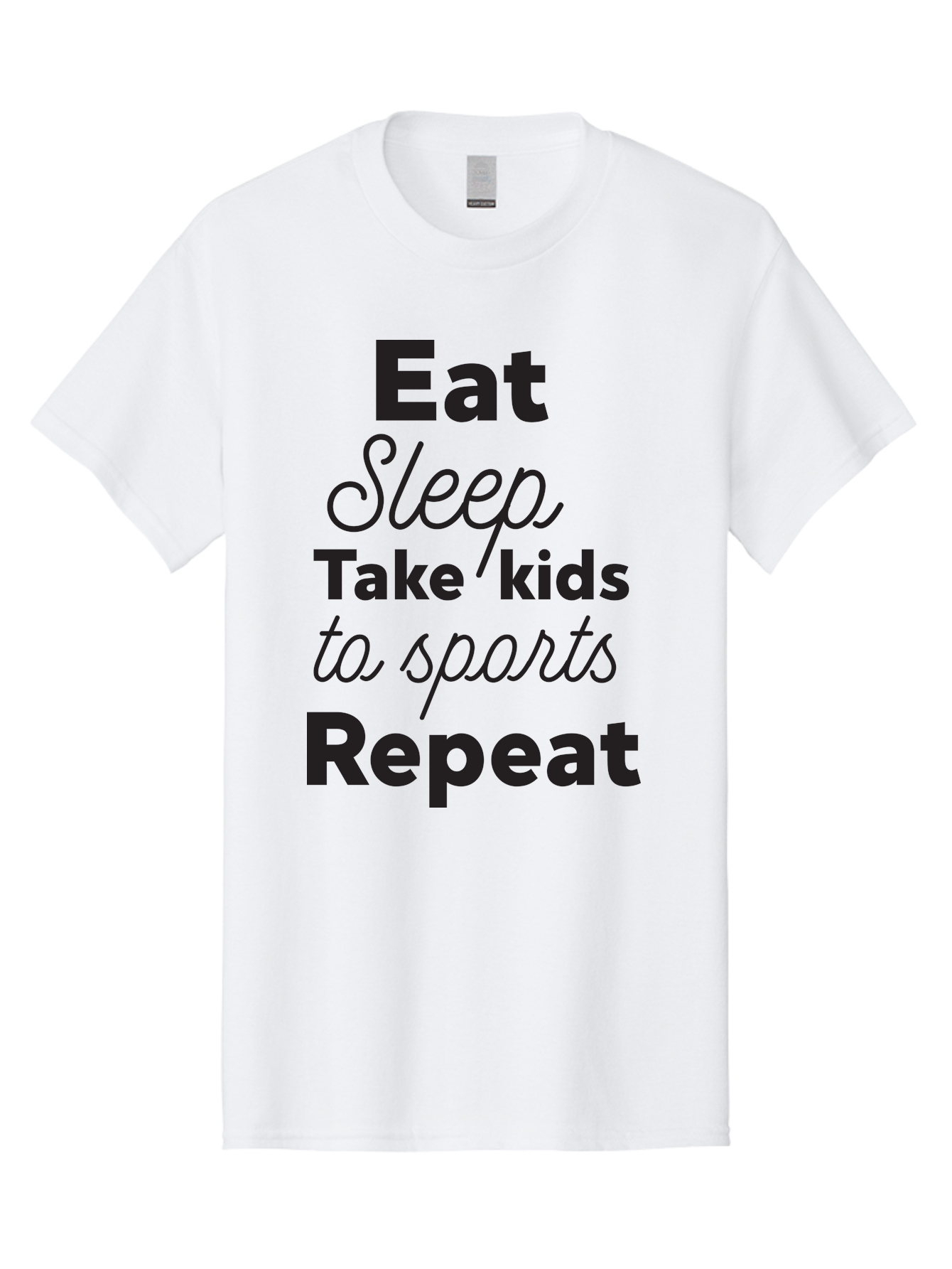 Eat-Sleep-Take-Kids-To-Sports-Repeat Men'S Graphic Tee, 100% Cotton, Comfortable Casual Summer Wear, Machine Washable, Busy Parents, Parenting Life, Family Activities, Kids Sports, Daily Routine, Parenting Humor, Eat Sleep Repeat Aac682