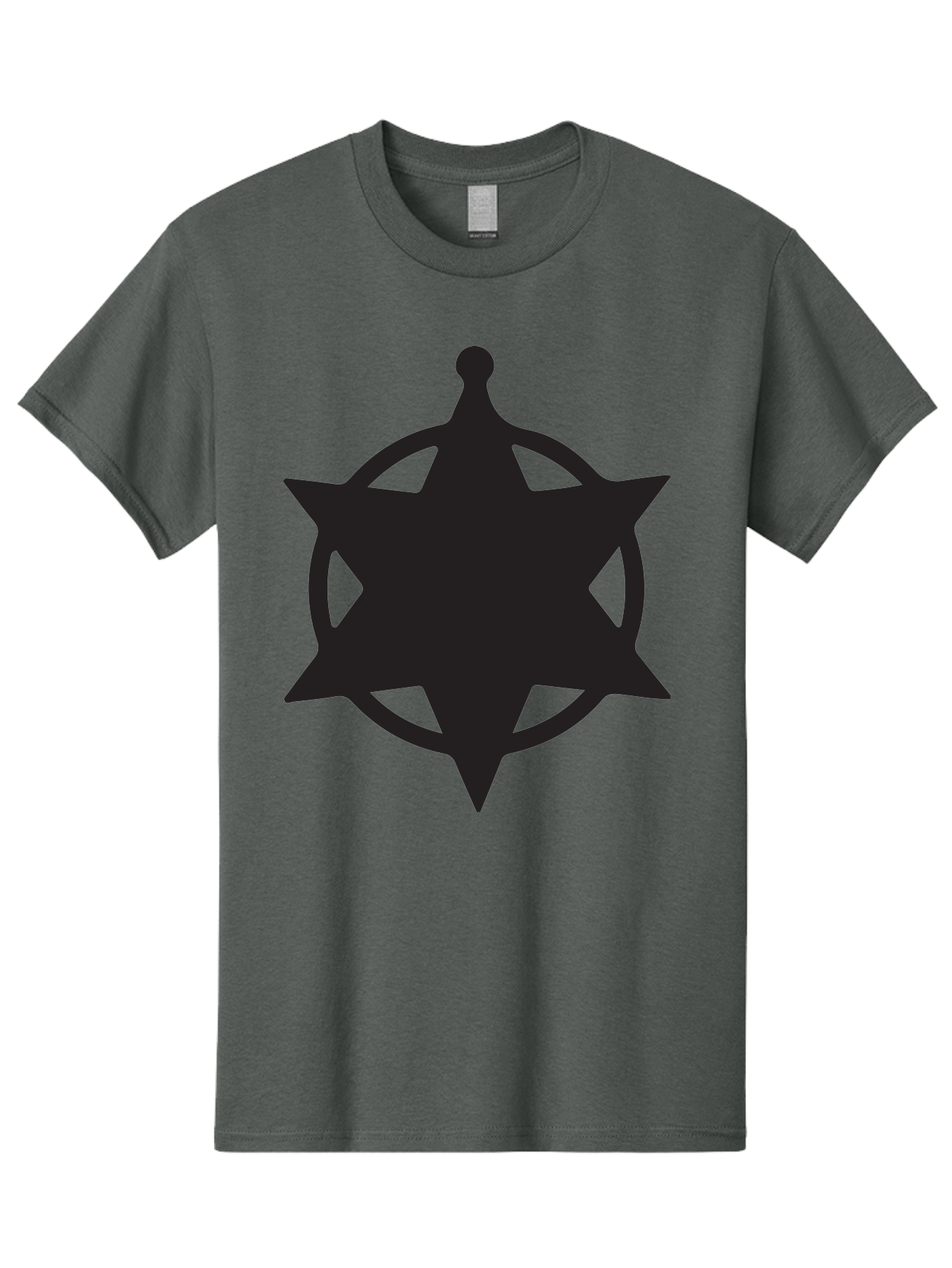 Eight-Pointed-Star-Symbol Men'S Graphic Tee, 100% Cotton, Comfortable Casual Summer Wear, Machine Washable, Chaos Symbol, Chaos Star, Eight Pointed Star, Occult Symbol, Pagan Symbol, Mystical Emblem, Abstract Art, Symbolic Representation Aac685