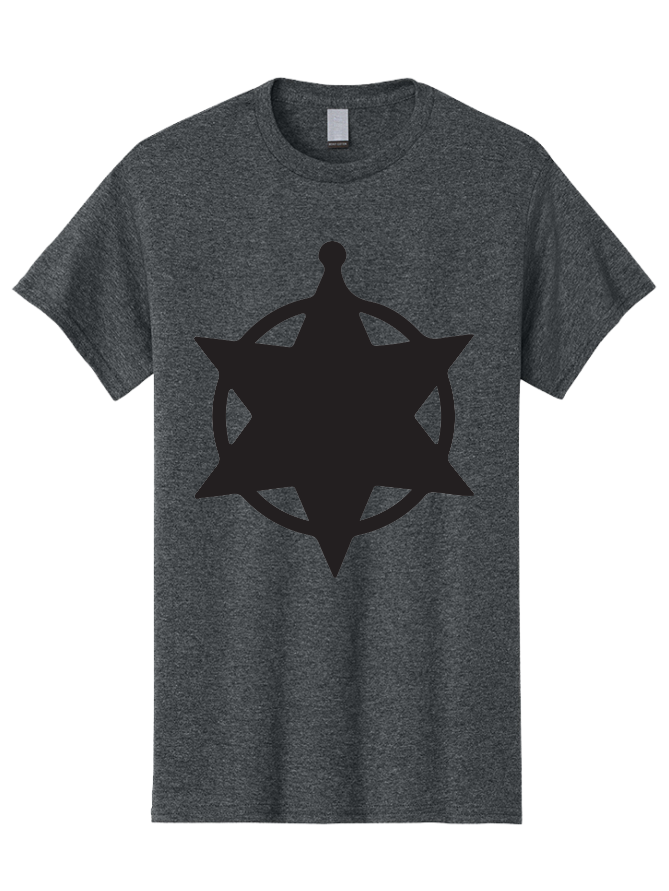 Eight-Pointed-Star-Symbol Men'S Graphic Tee, 100% Cotton, Comfortable Casual Summer Wear, Machine Washable, Chaos Symbol, Chaos Star, Eight Pointed Star, Occult Symbol, Pagan Symbol, Mystical Emblem, Abstract Art, Symbolic Representation Aac685