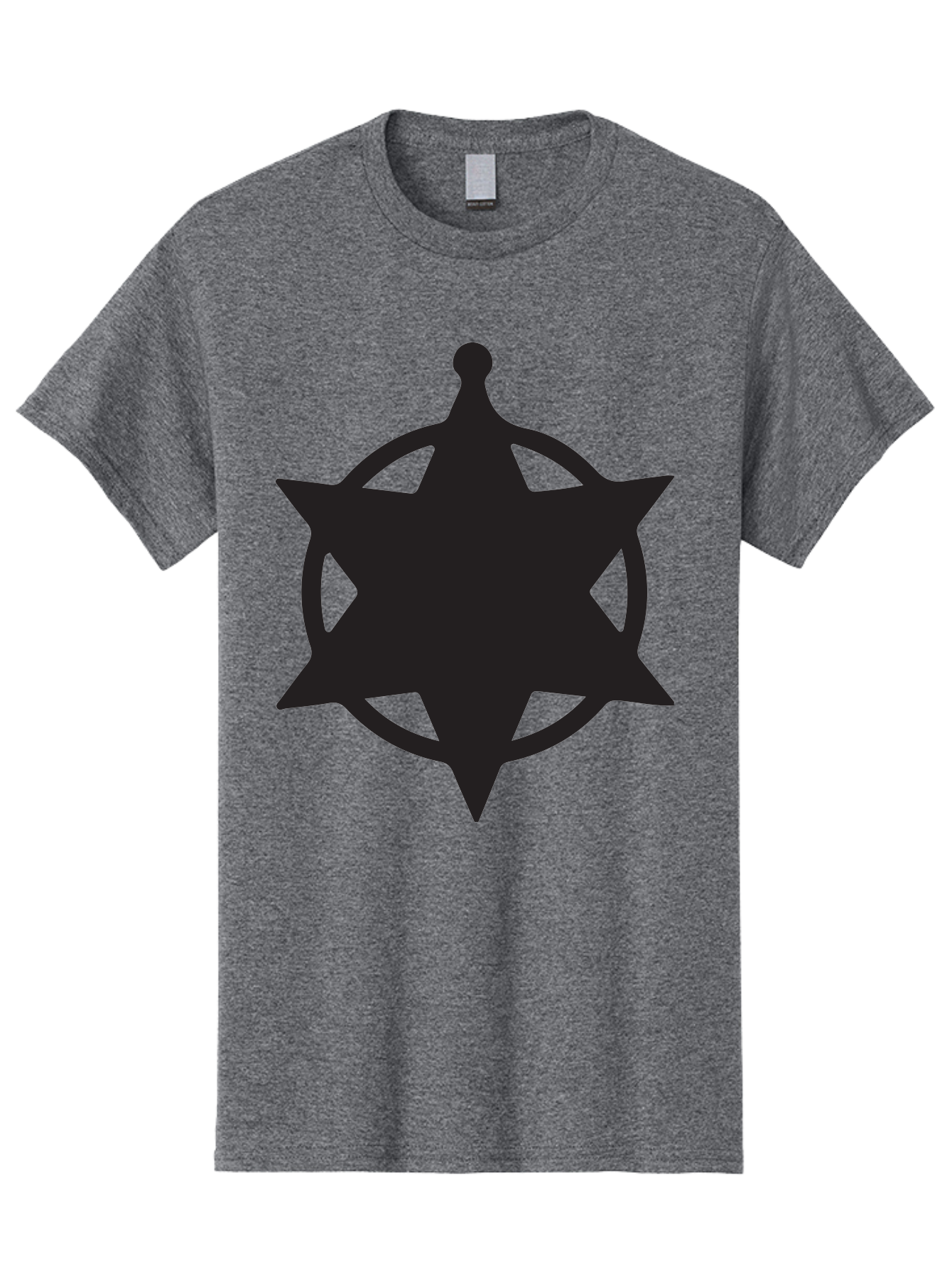 Eight-Pointed-Star-Symbol Men'S Graphic Tee, 100% Cotton, Comfortable Casual Summer Wear, Machine Washable, Chaos Symbol, Chaos Star, Eight Pointed Star, Occult Symbol, Pagan Symbol, Mystical Emblem, Abstract Art, Symbolic Representation Aac685