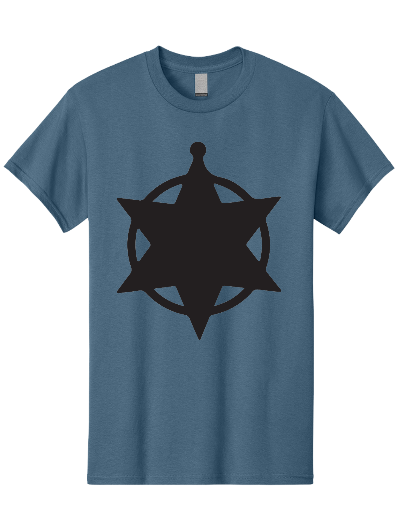 Eight-Pointed-Star-Symbol Men'S Graphic Tee, 100% Cotton, Comfortable Casual Summer Wear, Machine Washable, Chaos Symbol, Chaos Star, Eight Pointed Star, Occult Symbol, Pagan Symbol, Mystical Emblem, Abstract Art, Symbolic Representation Aac685