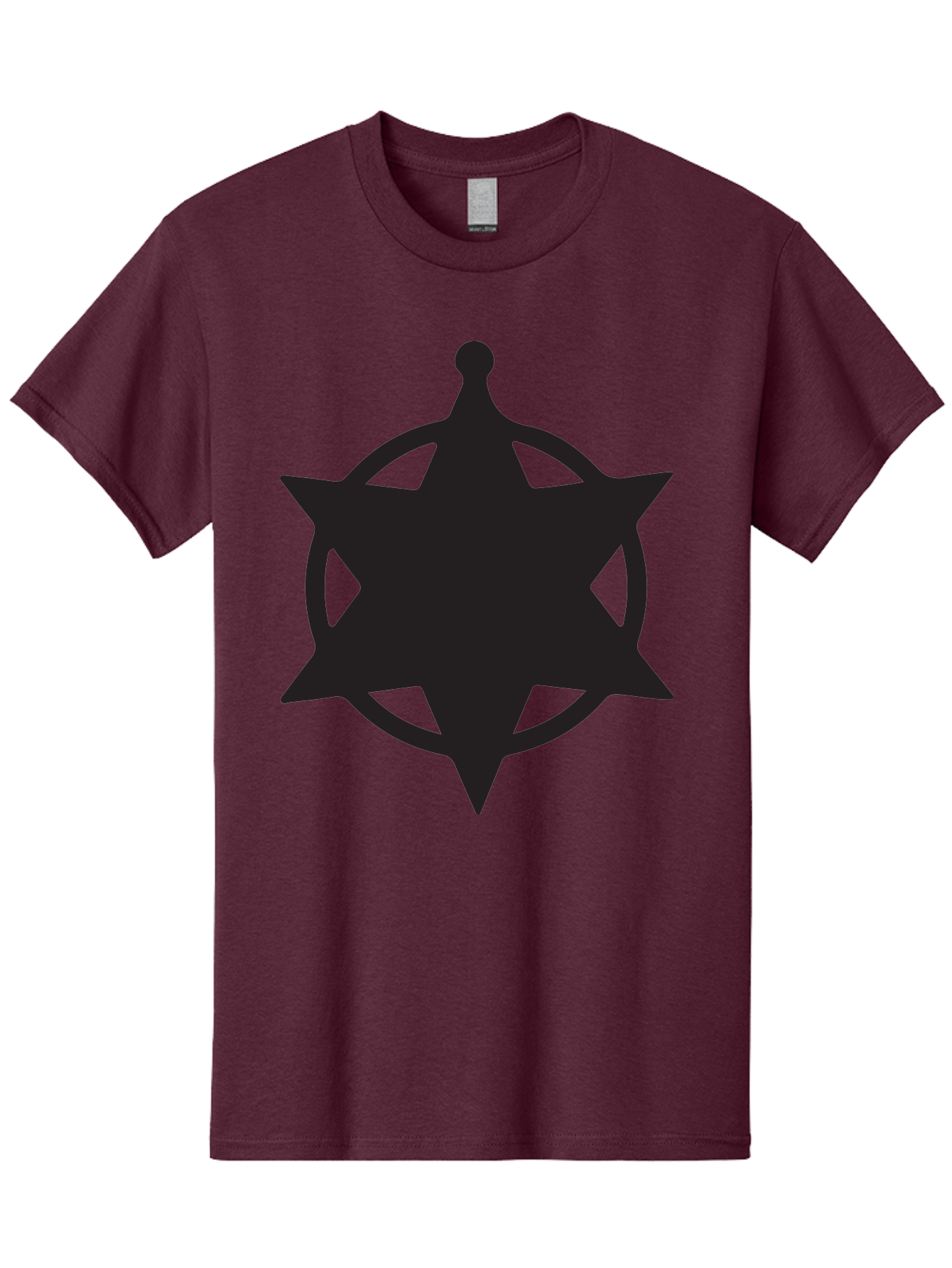 Eight-Pointed-Star-Symbol Men'S Graphic Tee, 100% Cotton, Comfortable Casual Summer Wear, Machine Washable, Chaos Symbol, Chaos Star, Eight Pointed Star, Occult Symbol, Pagan Symbol, Mystical Emblem, Abstract Art, Symbolic Representation Aac685