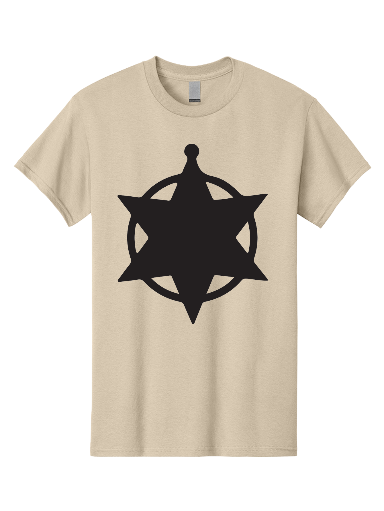 Eight-Pointed-Star-Symbol Men'S Graphic Tee, 100% Cotton, Comfortable Casual Summer Wear, Machine Washable, Chaos Symbol, Chaos Star, Eight Pointed Star, Occult Symbol, Pagan Symbol, Mystical Emblem, Abstract Art, Symbolic Representation Aac685