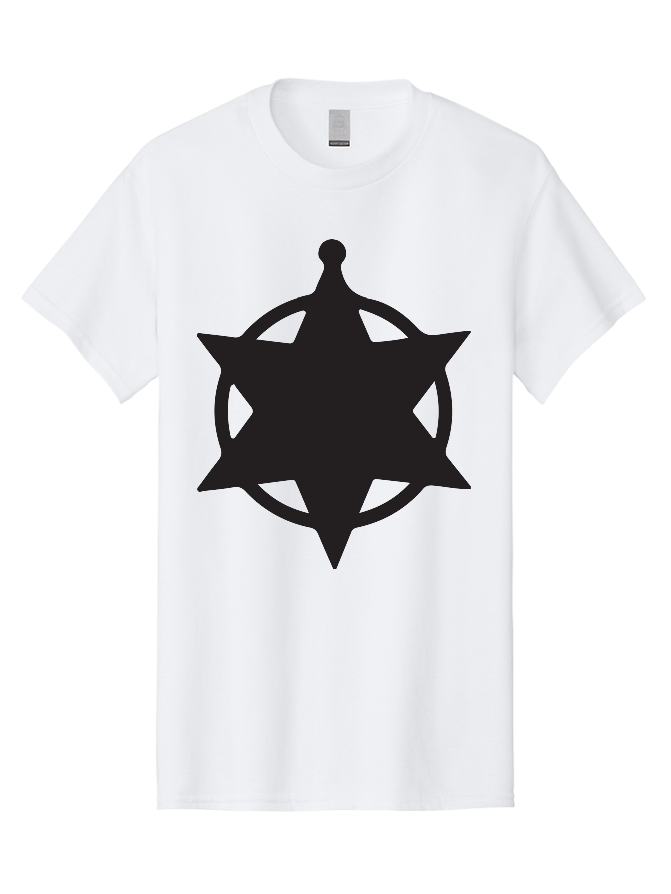 Eight-Pointed-Star-Symbol Men'S Graphic Tee, 100% Cotton, Comfortable Casual Summer Wear, Machine Washable, Chaos Symbol, Chaos Star, Eight Pointed Star, Occult Symbol, Pagan Symbol, Mystical Emblem, Abstract Art, Symbolic Representation Aac685
