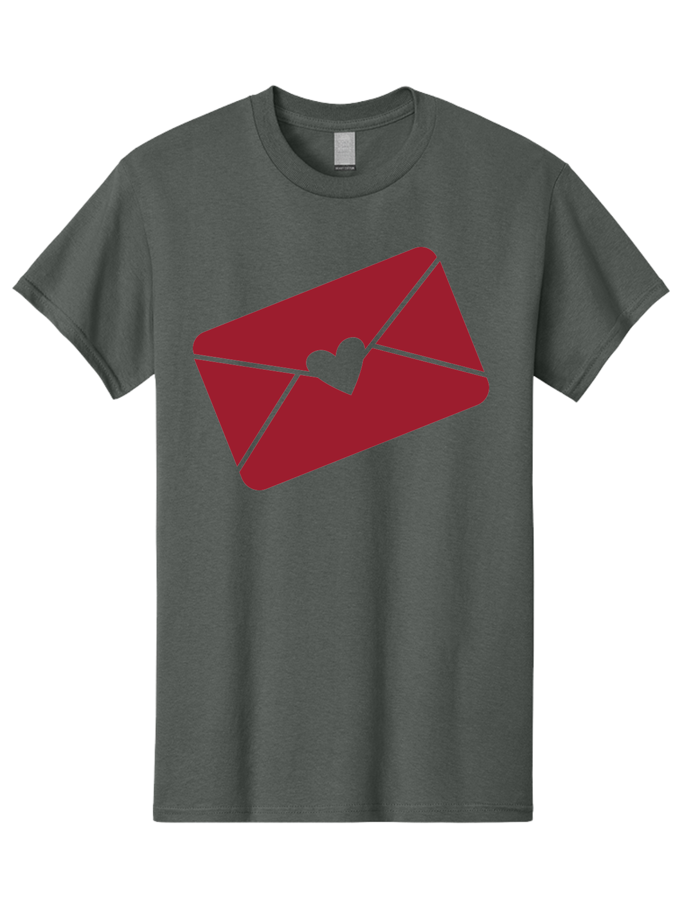 Envelope-With-Heart-1 Men'S Graphic Tee, 100% Cotton, Comfortable Casual Summer Wear, Machine Washable, Love Letter, Romantic Gesture, Heartfelt Message, Envelope Icon, Sealed With Love, Heartfelt Symbol, Affectionate Gesture, Loving Note Aac688