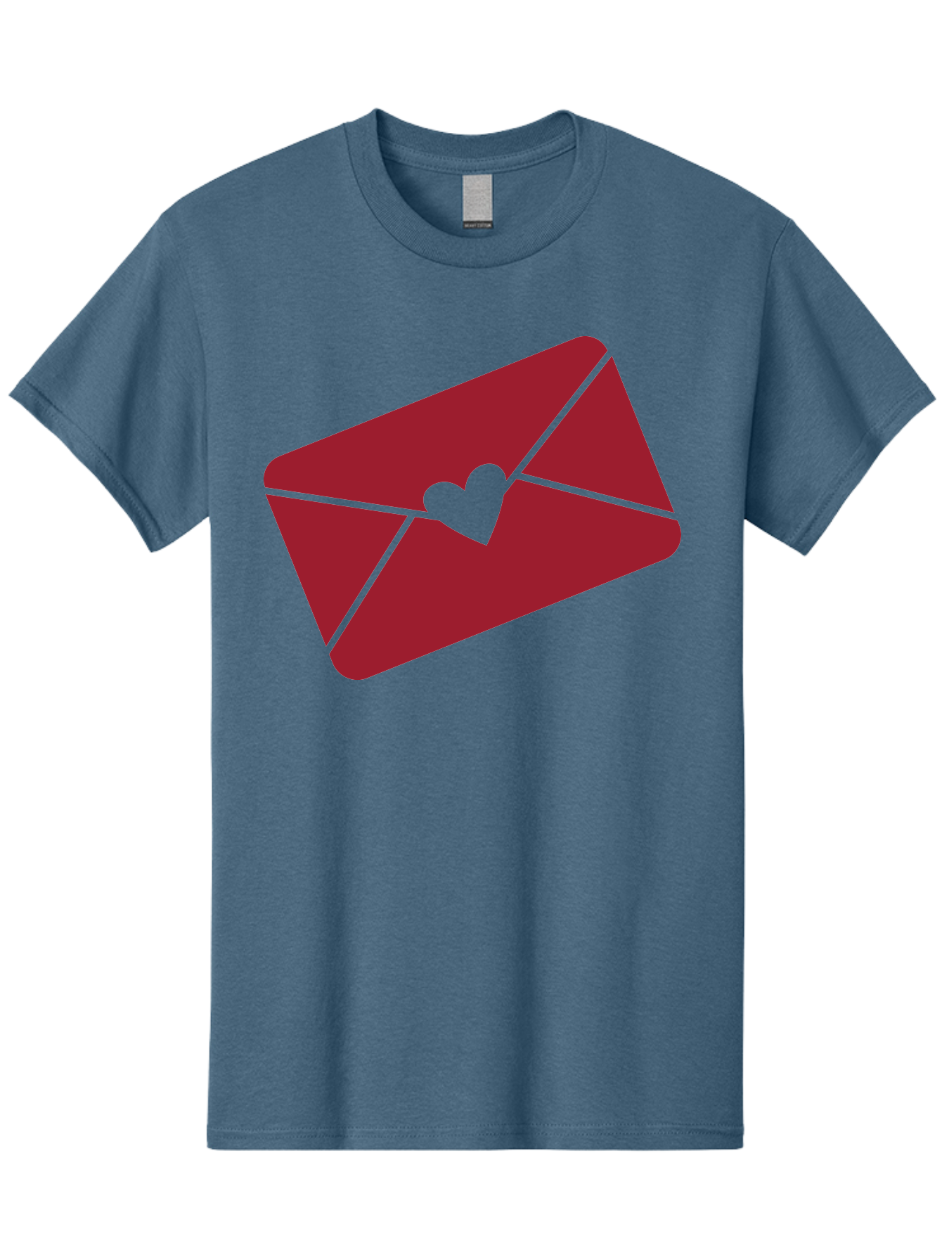 Envelope-With-Heart-1 Men'S Graphic Tee, 100% Cotton, Comfortable Casual Summer Wear, Machine Washable, Love Letter, Romantic Gesture, Heartfelt Message, Envelope Icon, Sealed With Love, Heartfelt Symbol, Affectionate Gesture, Loving Note Aac688