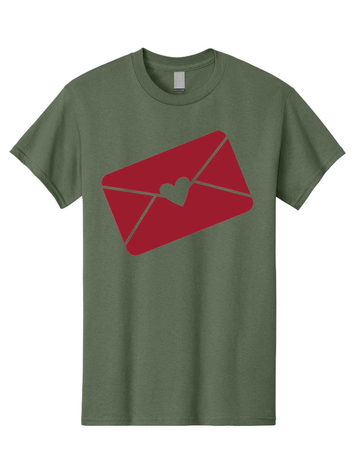 Envelope-With-Heart-1 Men'S Graphic Tee, 100% Cotton, Comfortable Casual Summer Wear, Machine Washable, Love Letter, Romantic Gesture, Heartfelt Message, Envelope Icon, Sealed With Love, Heartfelt Symbol, Affectionate Gesture, Loving Note Aac688