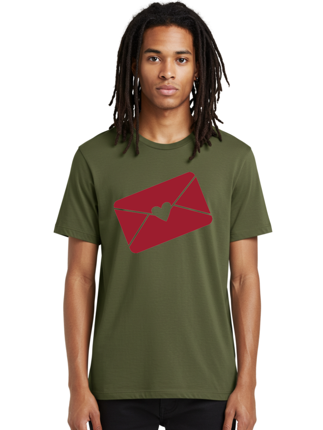 Envelope-With-Heart-1 Men'S Graphic Tee, 100% Cotton, Comfortable Casual Summer Wear, Machine Washable, Love Letter, Romantic Gesture, Heartfelt Message, Envelope Icon, Sealed With Love, Heartfelt Symbol, Affectionate Gesture, Loving Note Aac688