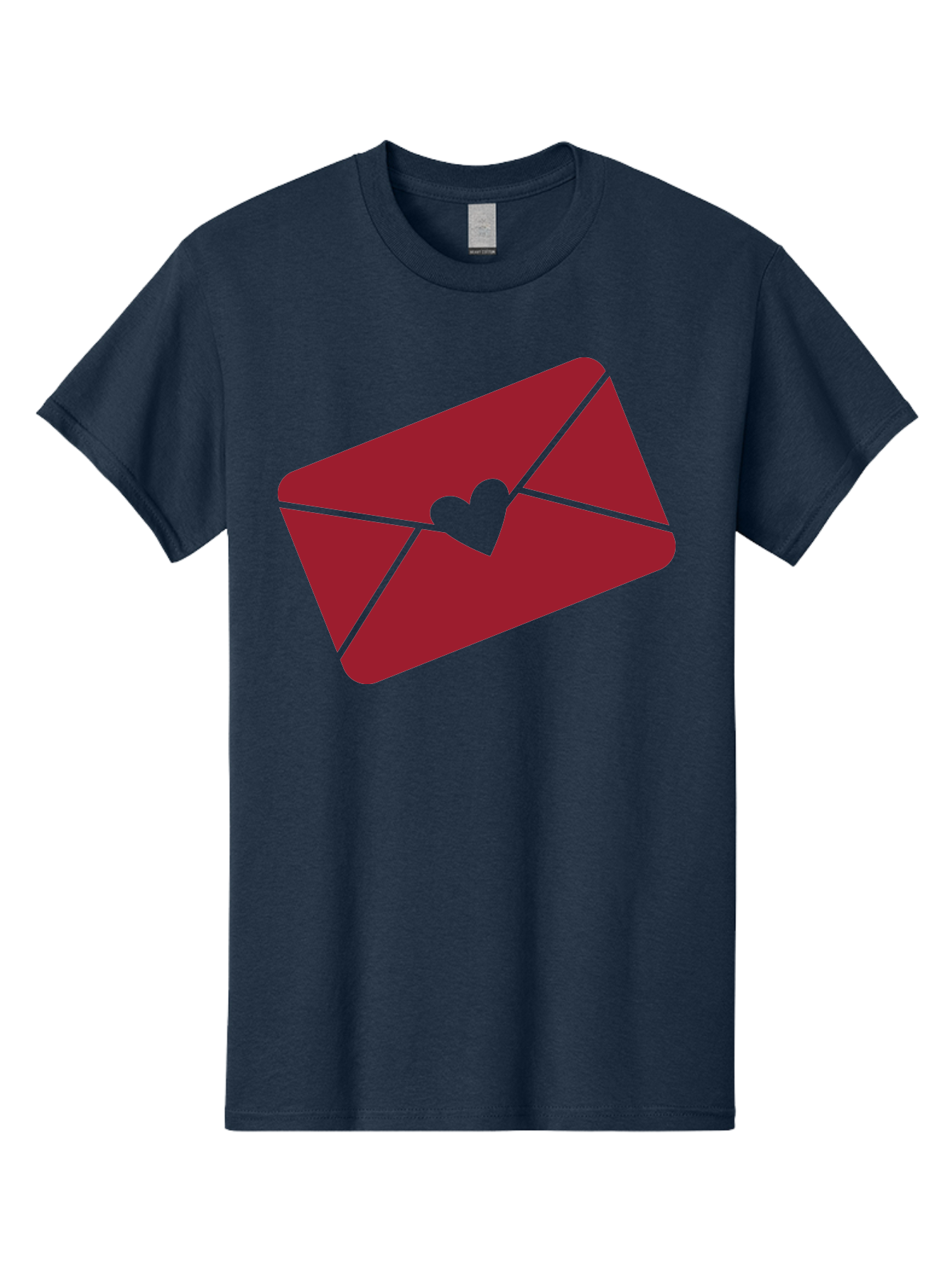 Envelope-With-Heart-1 Men'S Graphic Tee, 100% Cotton, Comfortable Casual Summer Wear, Machine Washable, Love Letter, Romantic Gesture, Heartfelt Message, Envelope Icon, Sealed With Love, Heartfelt Symbol, Affectionate Gesture, Loving Note Aac688