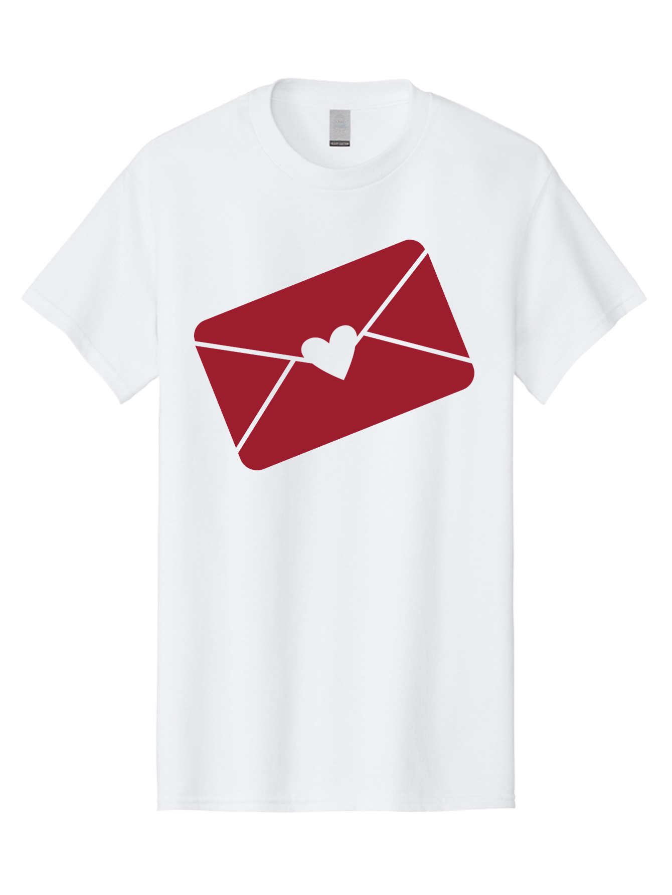 Envelope-With-Heart-1 Men'S Graphic Tee, 100% Cotton, Comfortable Casual Summer Wear, Machine Washable, Love Letter, Romantic Gesture, Heartfelt Message, Envelope Icon, Sealed With Love, Heartfelt Symbol, Affectionate Gesture, Loving Note Aac688