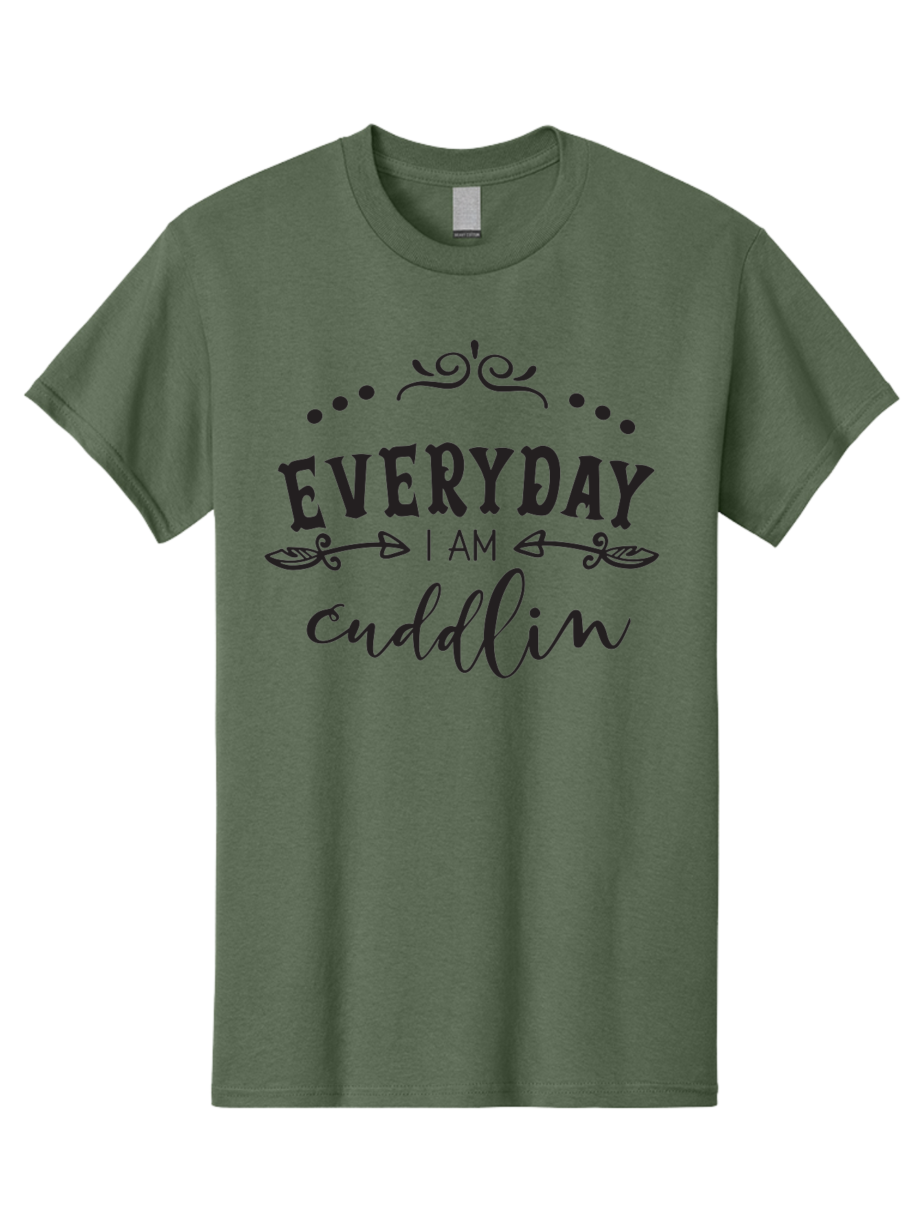 Everyday-I-Am-Cuddlin Men'S Graphic Tee, 100% Cotton, Comfortable Casual Summer Wear, Machine Washable, Cuddling Quote, Everyday Affirmations, Positive Vibes, Inspirational Quote, Funny Saying, Cute Design, Motivational Text, Affirmation Art, Aac692
