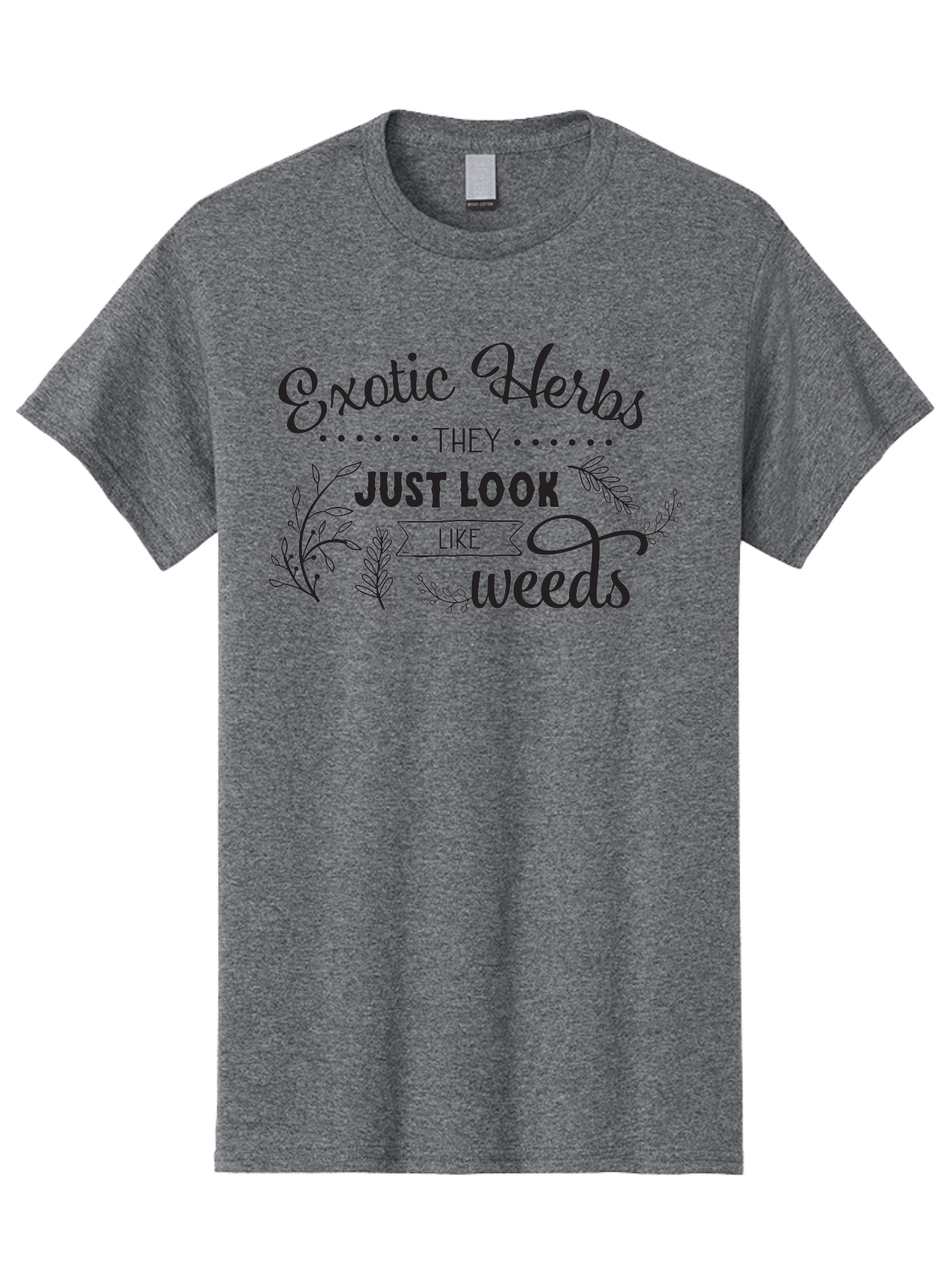 Exotic-Herbs Men'S Graphic Tee, 100% Cotton, Comfortable Casual Summer Wear, Machine Washable, Exotic Herbs, Herbal Remedies, Natural Healing, Medicinal Plants, Botanical Art, Typography Design, Herb Gardening, Wellness Products Aac697