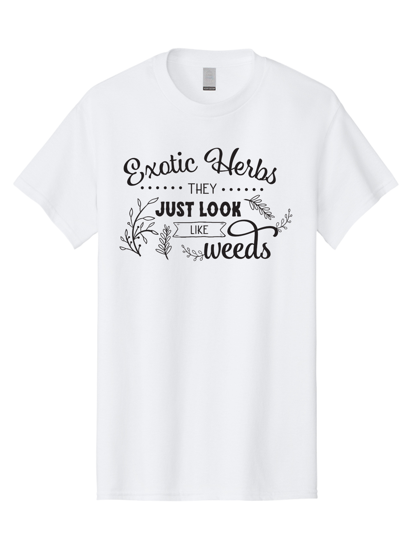 Exotic-Herbs Men'S Graphic Tee, 100% Cotton, Comfortable Casual Summer Wear, Machine Washable, Exotic Herbs, Herbal Remedies, Natural Healing, Medicinal Plants, Botanical Art, Typography Design, Herb Gardening, Wellness Products Aac697