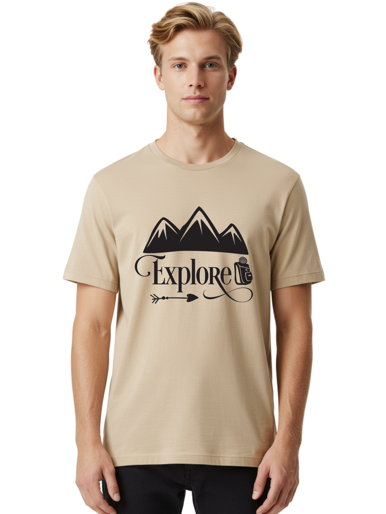 Explored Men'S Graphic Tee, 100% Cotton, Comfortable Casual Summer Wear, Machine Washable, Explore, Adventure, Travel, Mountains, Tourism, Expedition, Discovery, Wanderlust, Adventure Travel, Exploration Aac698