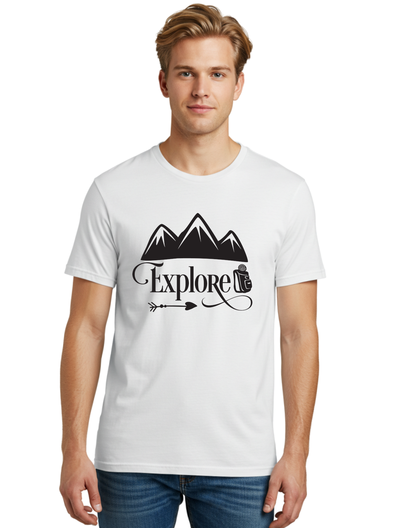 Explored Men'S Graphic Tee, 100% Cotton, Comfortable Casual Summer Wear, Machine Washable, Explore, Adventure, Travel, Mountains, Tourism, Expedition, Discovery, Wanderlust, Adventure Travel, Exploration Aac698