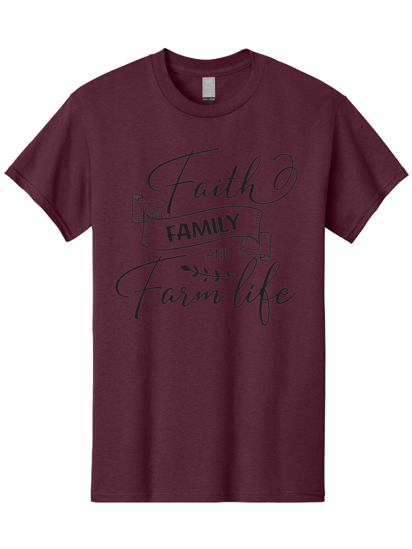 Faith-Family-And-Farm-Life Men'S Graphic Tee, 100% Cotton, Comfortable Casual Summer Wear, Machine Washable, Faith And Family Values, Farm Life, Rural Living, Agricultural Lifestyle, Family Bonding, Country Charm, Inspirational Quotes, Aac701