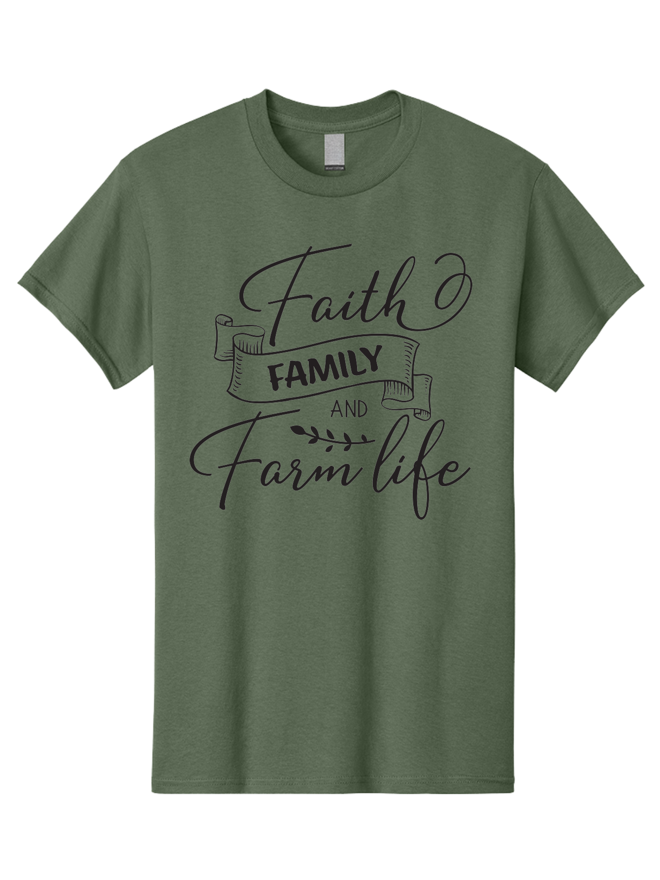 Faith-Family-And-Farm-Life Men'S Graphic Tee, 100% Cotton, Comfortable Casual Summer Wear, Machine Washable, Faith And Family Values, Farm Life, Rural Living, Agricultural Lifestyle, Family Bonding, Country Charm, Inspirational Quotes, Aac701