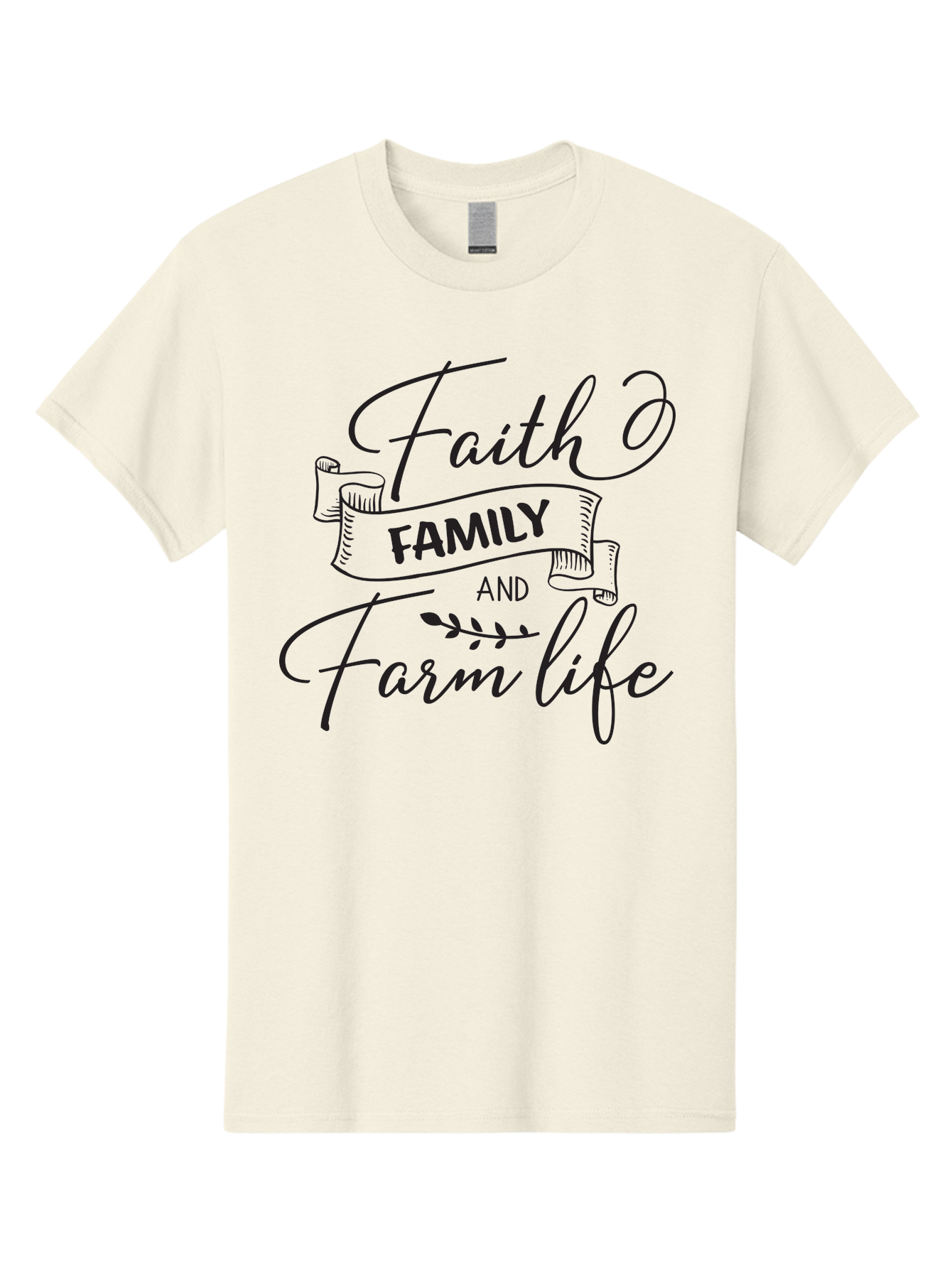 Faith-Family-And-Farm-Life Men'S Graphic Tee, 100% Cotton, Comfortable Casual Summer Wear, Machine Washable, Faith And Family Values, Farm Life, Rural Living, Agricultural Lifestyle, Family Bonding, Country Charm, Inspirational Quotes, Aac701