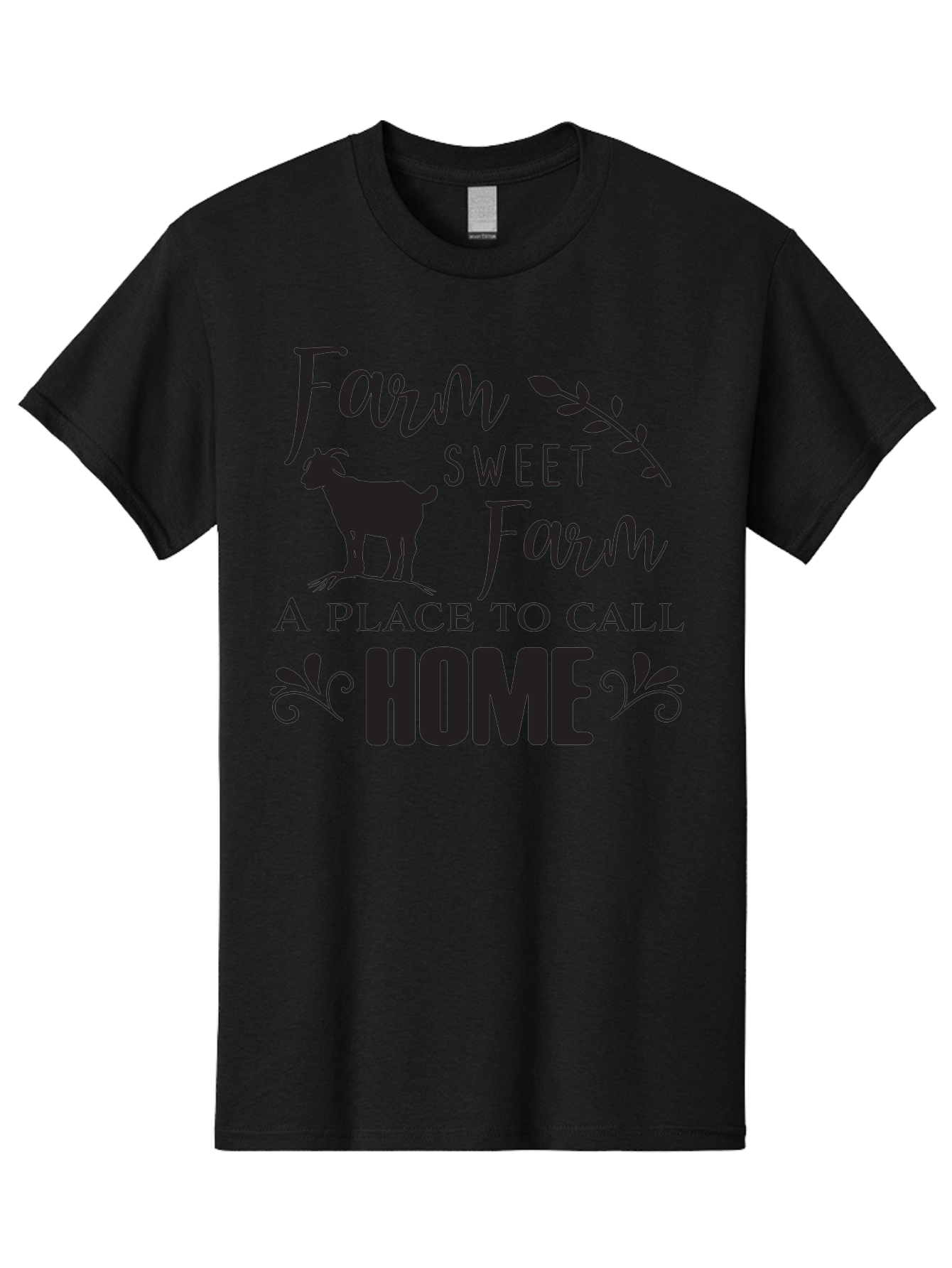 Farm-Sweet-Farm Men'S Graphic Tee, 100% Cotton, Comfortable Casual Summer Wear, Machine Washable, Farmhouse Decor, Rustic Charm, Country Living, Farm Animals, Goat Silhouette, Home Decor, Rural Life, Countryside, Farmhouse Style Aac708