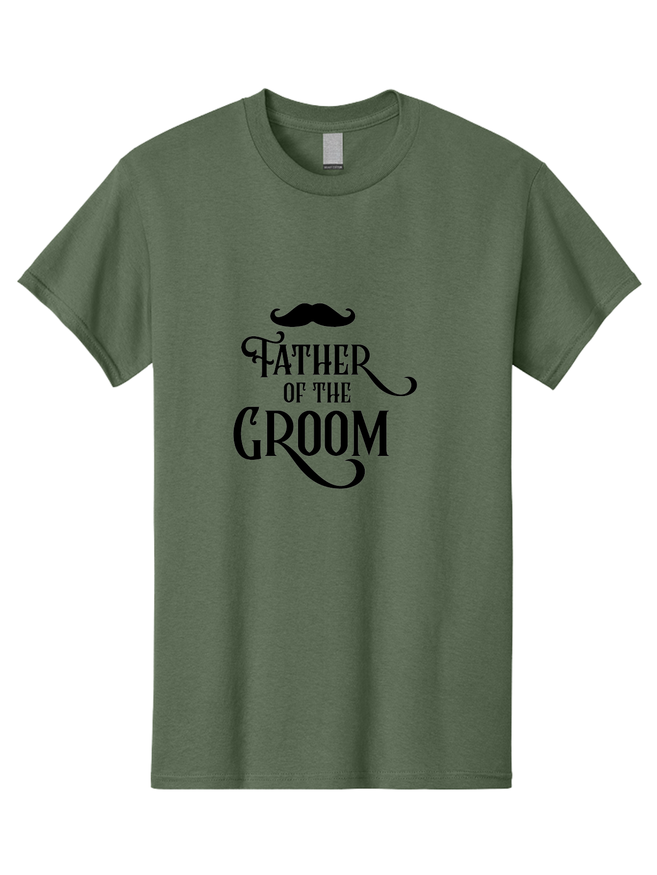 Father-Of-Groom Men'S Graphic Tee, 100% Cotton, Comfortable Casual Summer Wear, Machine Washable, Father Of The Groom, Wedding Party, Stylish Mustache, Elegant Typography, Classic Design, Stylish Text, Groom'S Father Aac710