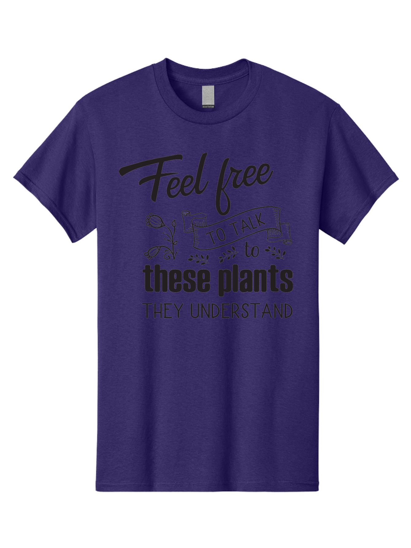 Feel-Free-To-Talk-To-These-Plants Men'S Graphic Tee, 100% Cotton, Comfortable Casual Summer Wear, Machine Washable, Feel Free To Talk To Plants, Plant Love, Plant Care, Gardening Tips, Plant Quotes, Nature Lovers, Green Thumb, Houseplants, Aac713