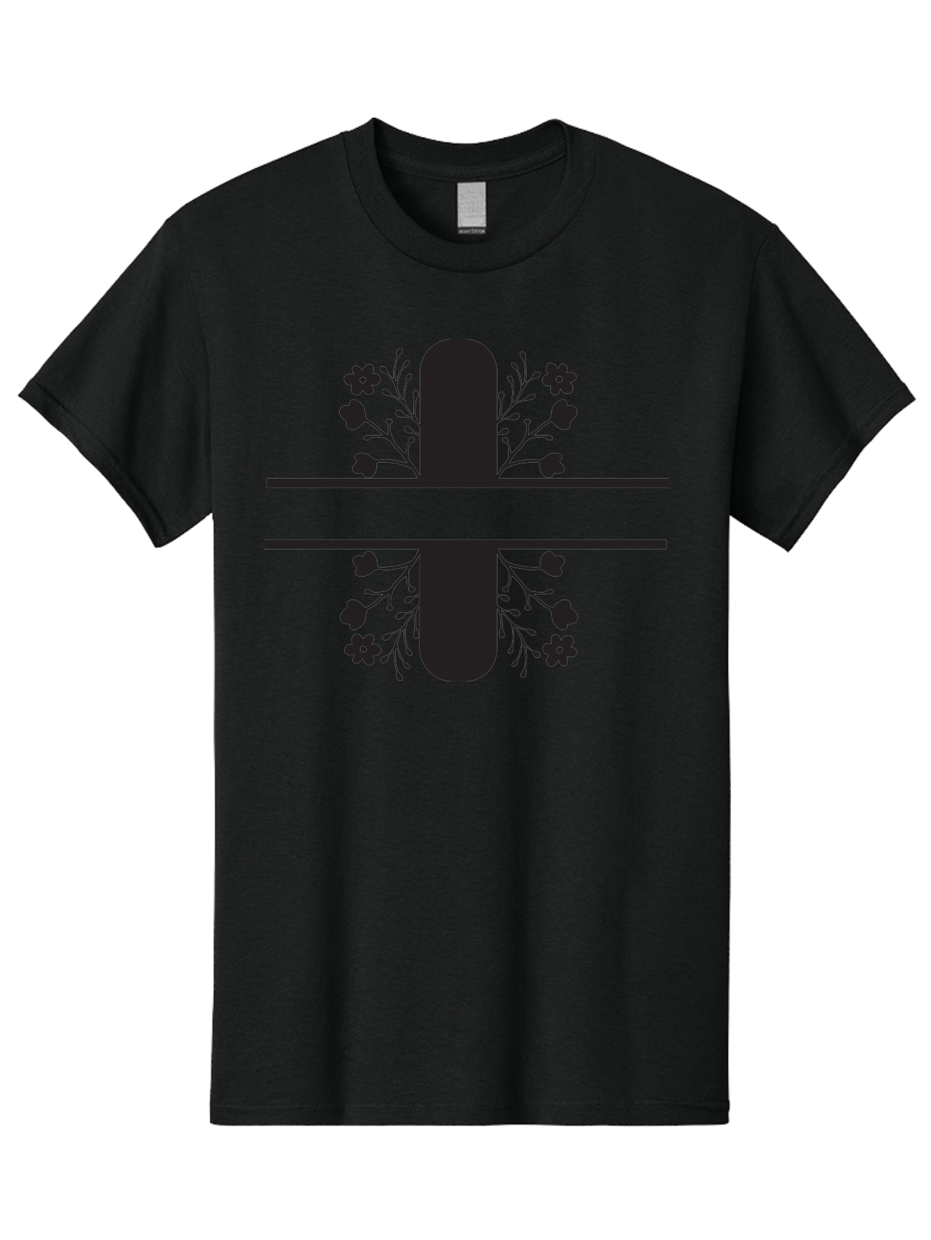 Fleur-De-Lis Men'S Graphic Tee, 100% Cotton, Comfortable Casual Summer Wear, Machine Washable, Addition Symbol, Plus Sign, Black Silhouette, Floral Design, Flowers And Leaves, Geometric Pattern, Simple Icon Aac718